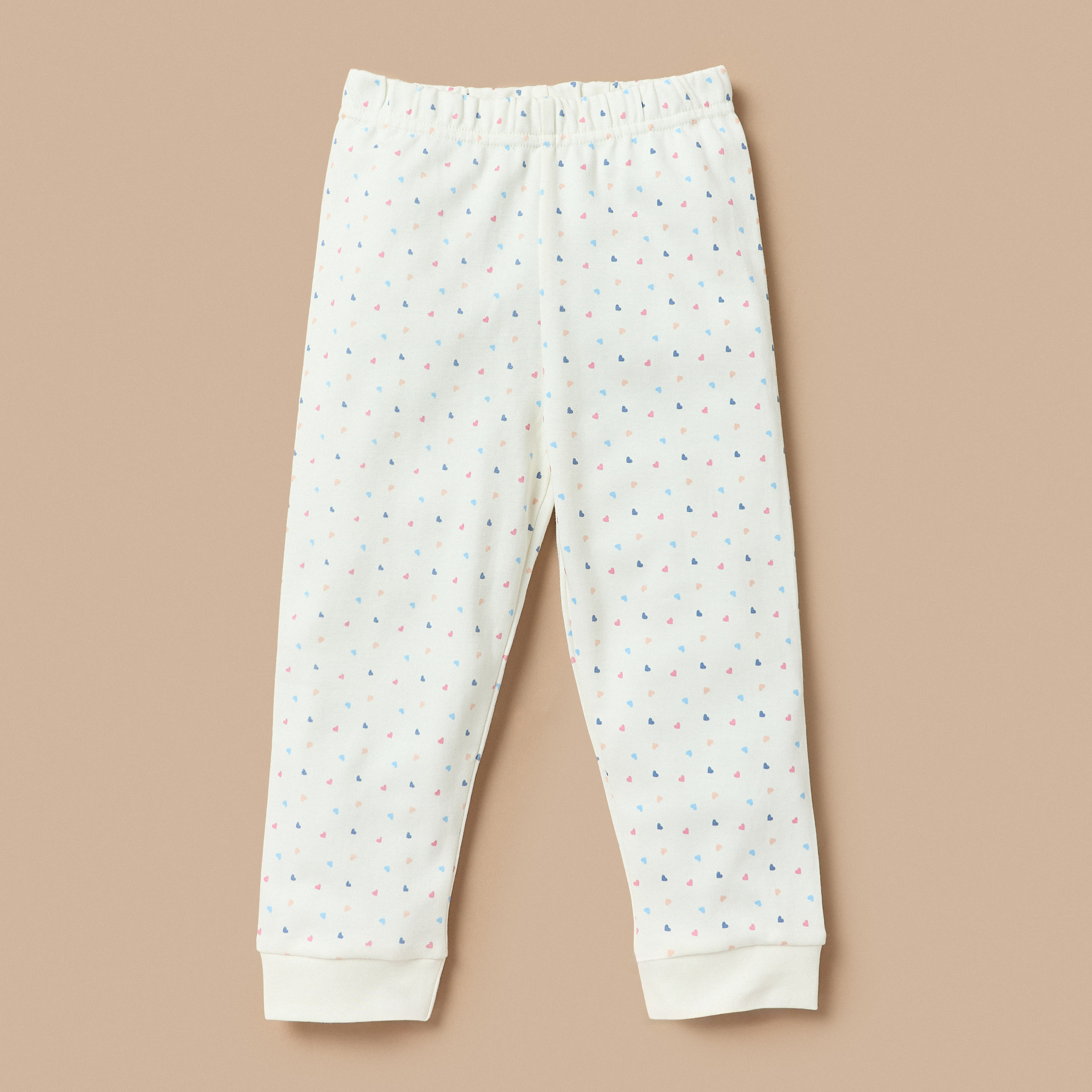 طقم بنطلون بيجاما وتيشيرت بطبعات قلب من جونيورز-baby-girls-clothing-nightwear-pyjamasets-image-2