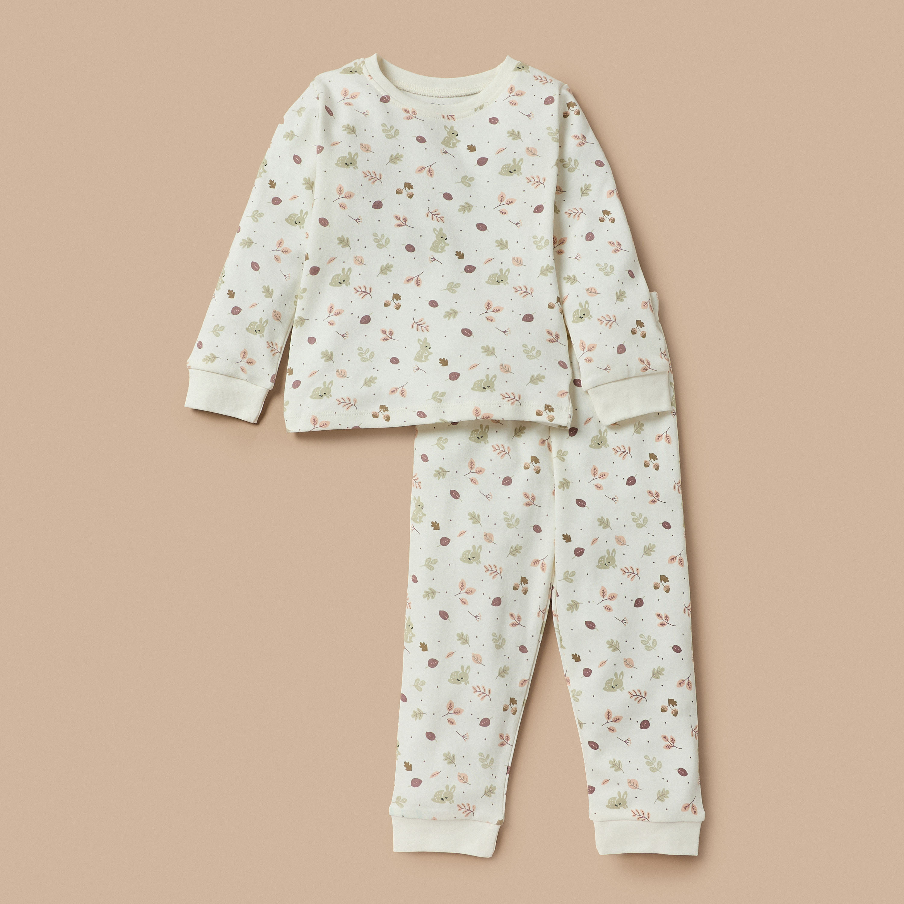 Juniors Printed T-shirt and Pyjama Set-baby-girls-clothing-nightwear-pyjamasets-image-1