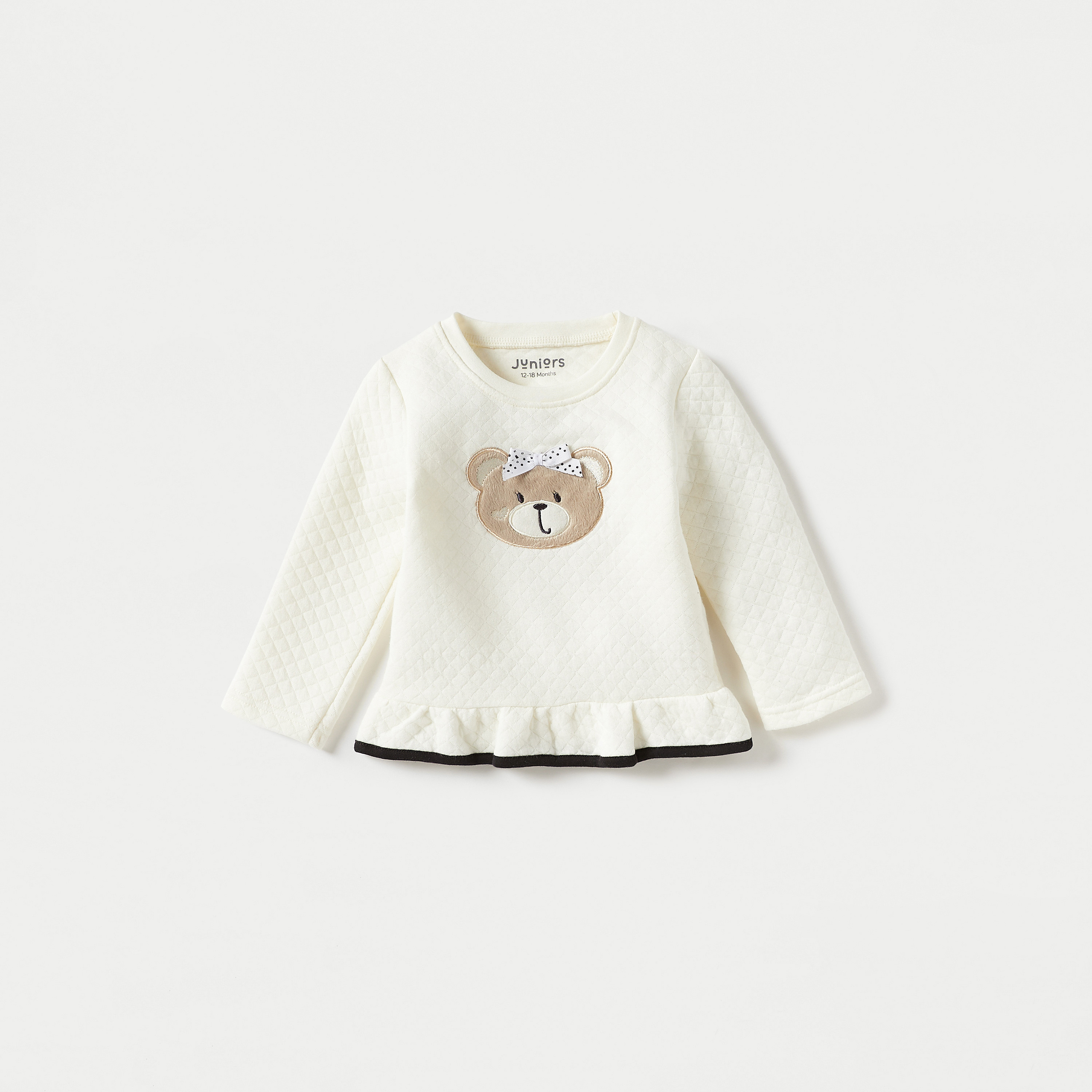 طقم بنطلون بيجاما وتيشيرت بأكمام طويلة وزخارف دب من جونيورز-baby-girls-clothing-nightwear-pyjamasets-image-2