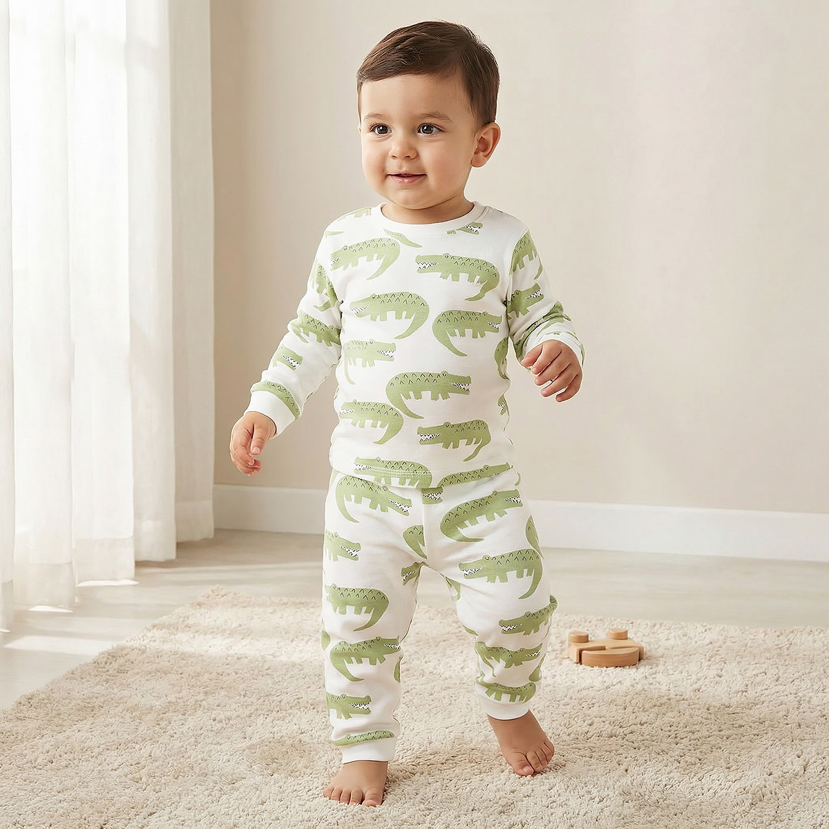 Juniors Animal Print T-shirt and Pyjama Set-baby-girls-clothing-nightwear-pyjamasets-image-1