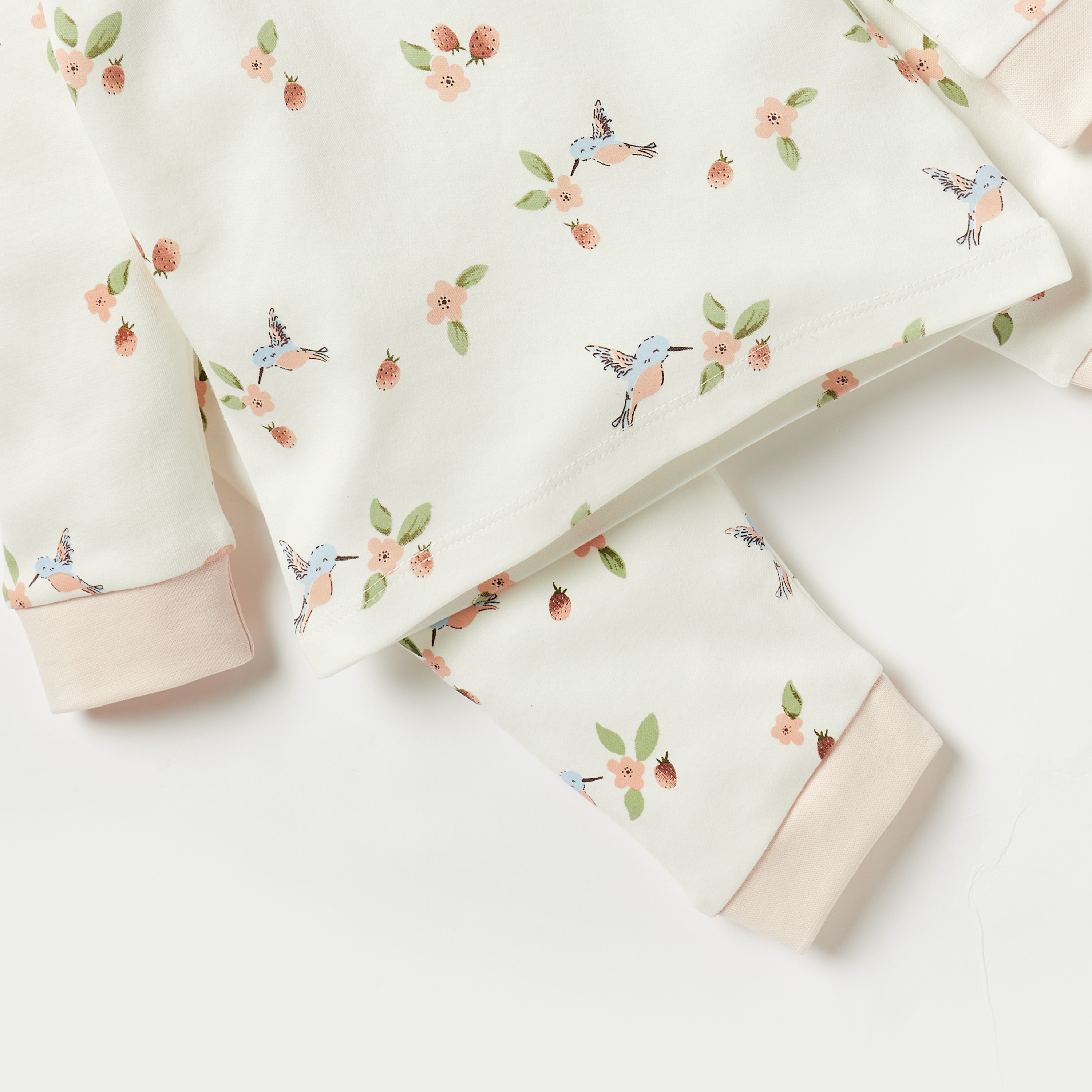 طقم بنطلون بيجاما وتيشيرت بأكمام طويلة وطبعات طائر من جونيورز-baby-girls-clothing-nightwear-pyjamasets-image-5