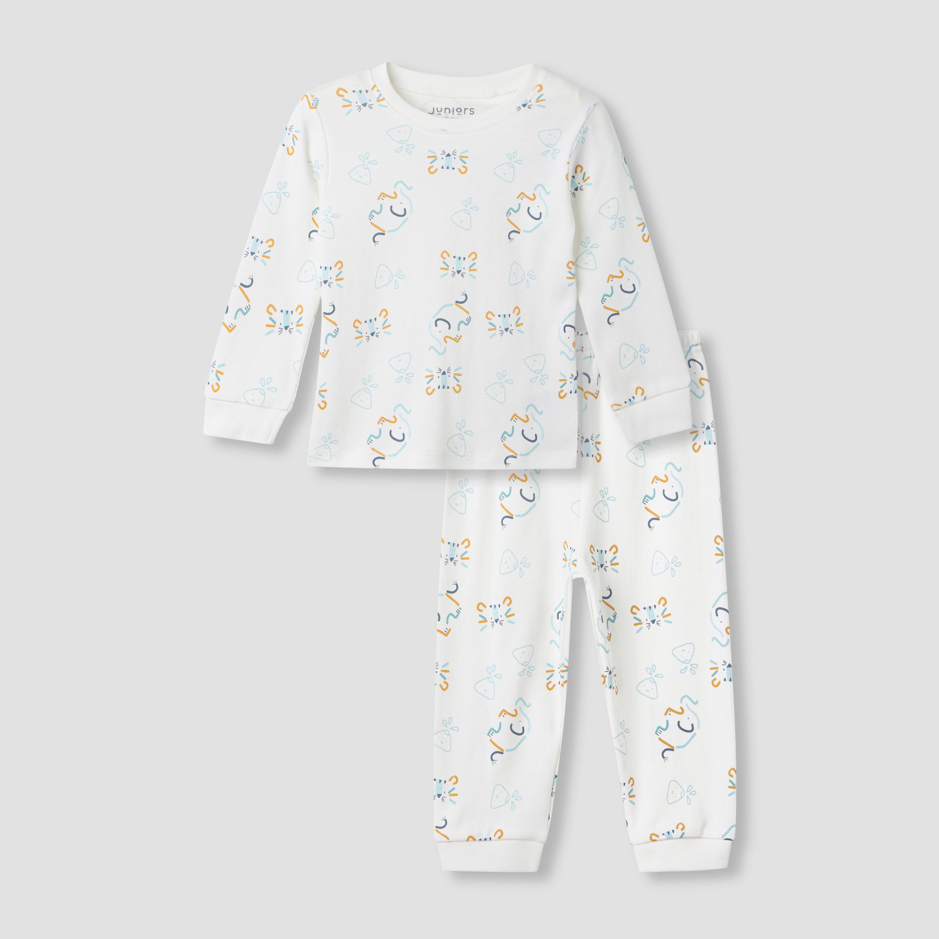 Juniors Animal Print T-shirt and Pyjama Set-baby-girls-clothing-nightwear-pyjamasets-image-2