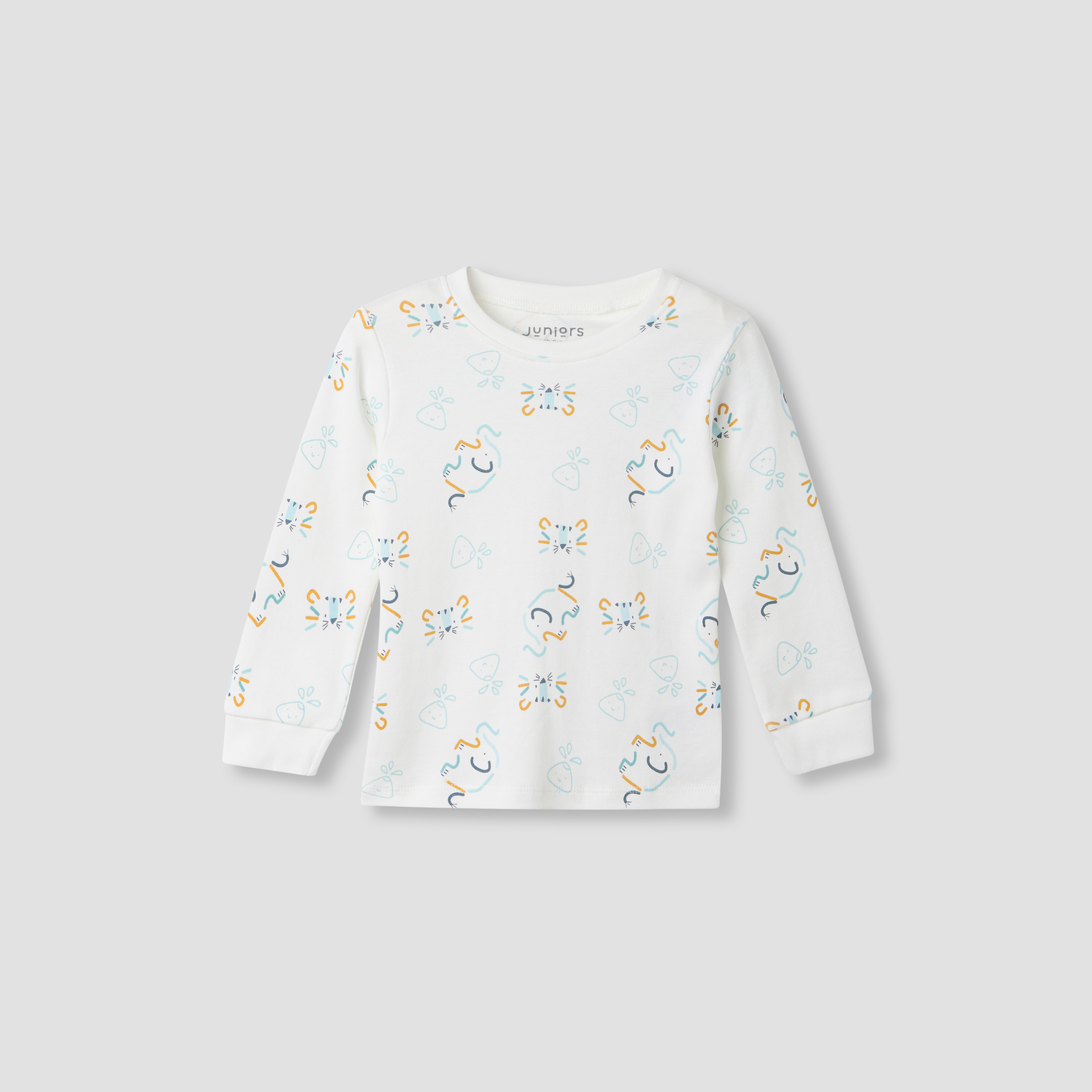 Juniors Animal Print T-shirt and Pyjama Set-baby-girls-clothing-nightwear-pyjamasets-image-3