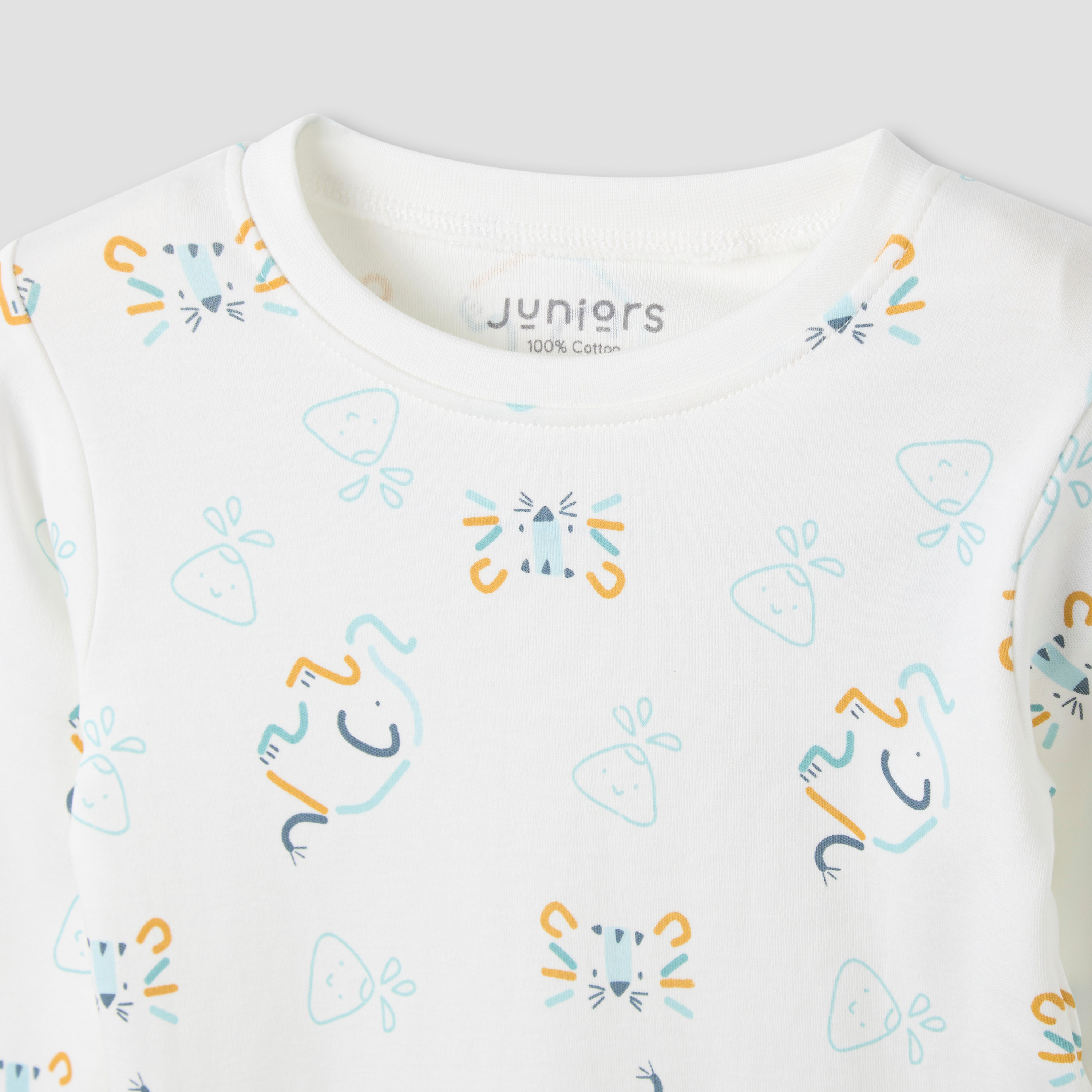 Juniors Animal Print T-shirt and Pyjama Set-baby-girls-clothing-nightwear-pyjamasets-image-5