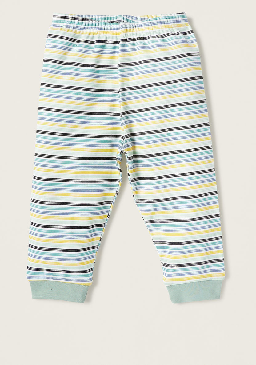 Juniors Animal Print Long Sleeves T-shirt and Pyjamas Set-Pyjama Sets-image-2