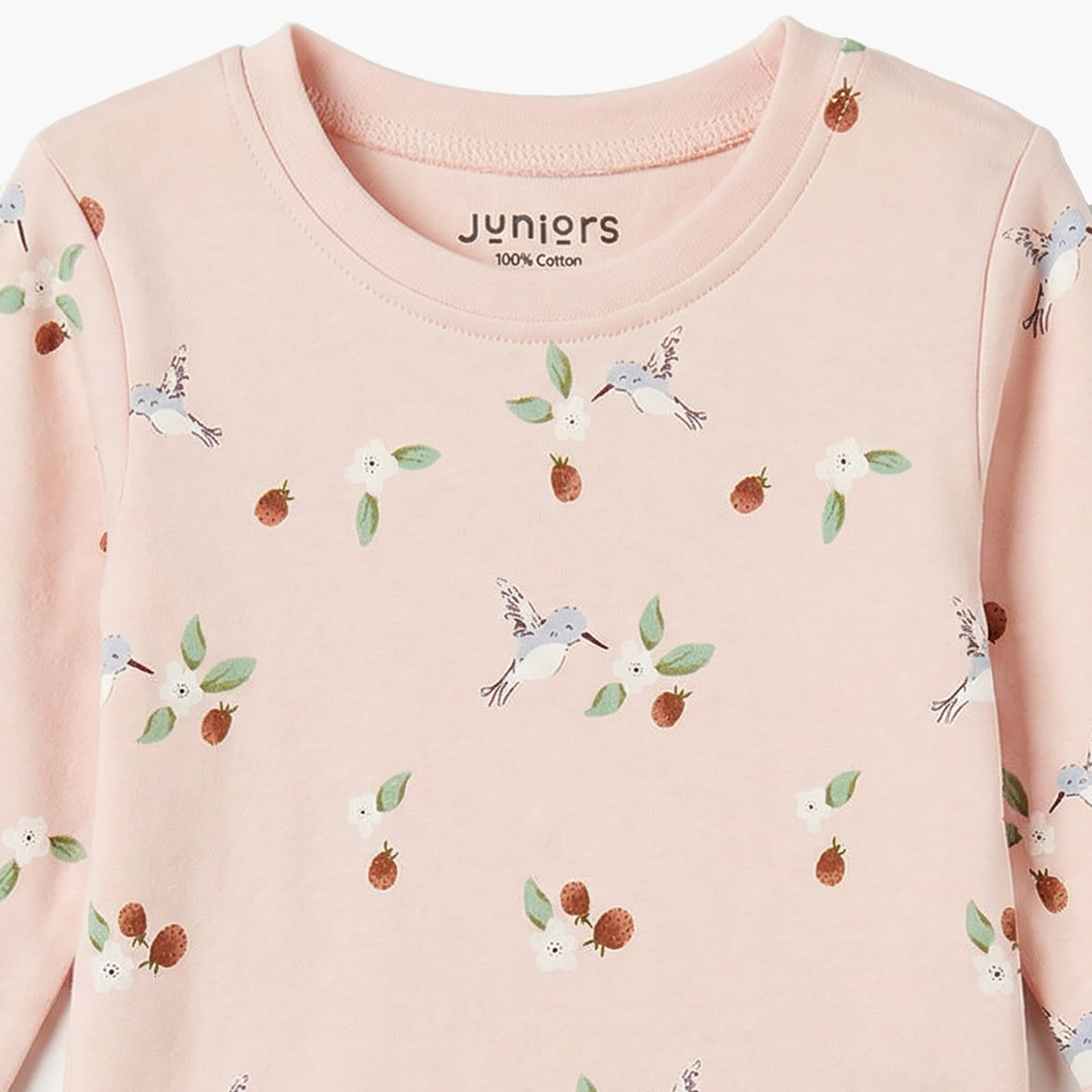 طقم بنطلون بيجاما وتيشيرت بأكمام طويلة وطبعات طائر من جونيورز-baby-girls-clothing-nightwear-pyjamasets-image-5