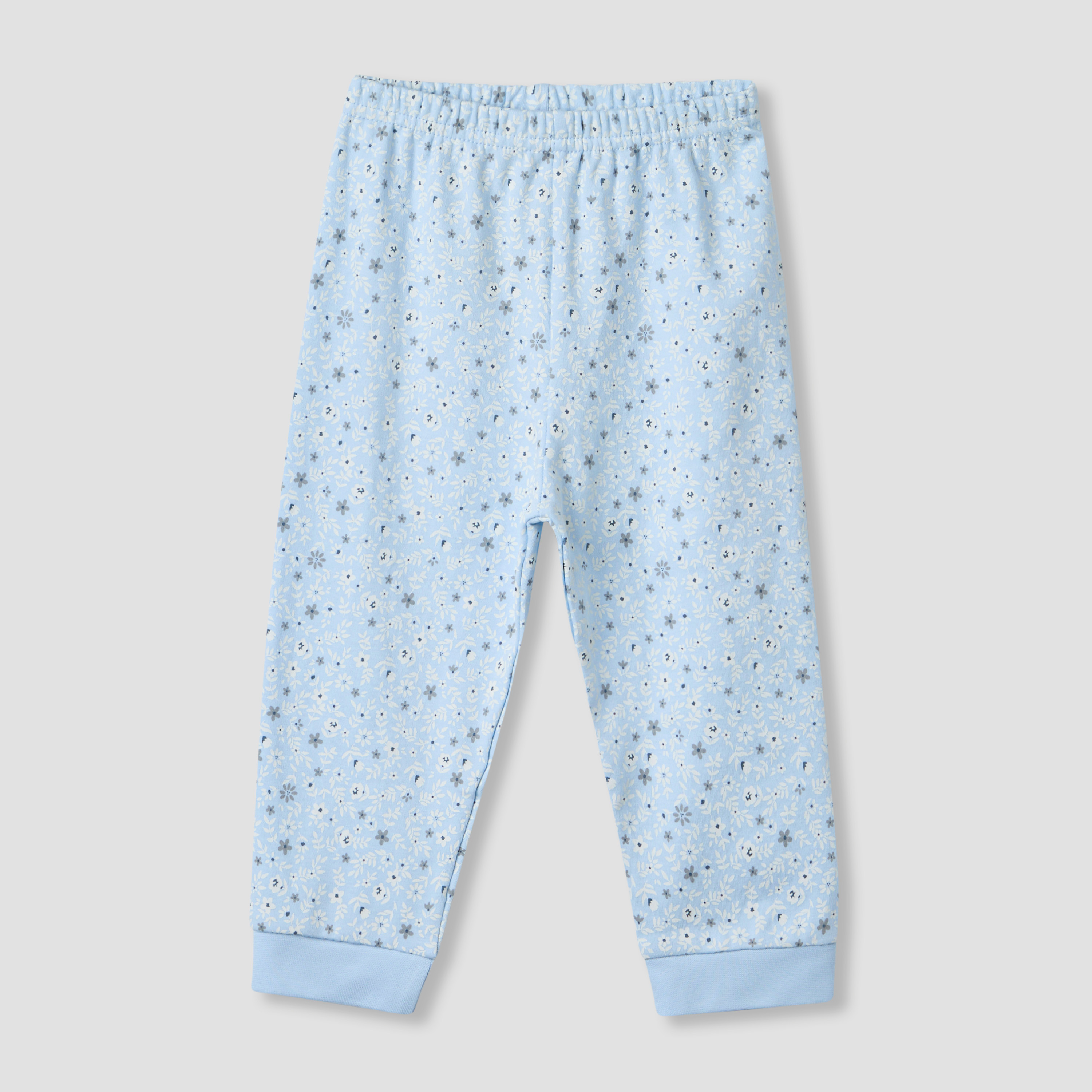 Juniors Embroidered T-shirt and Printed Pyjama Set-baby-girls-clothing-nightwear-pyjamasets-image-3