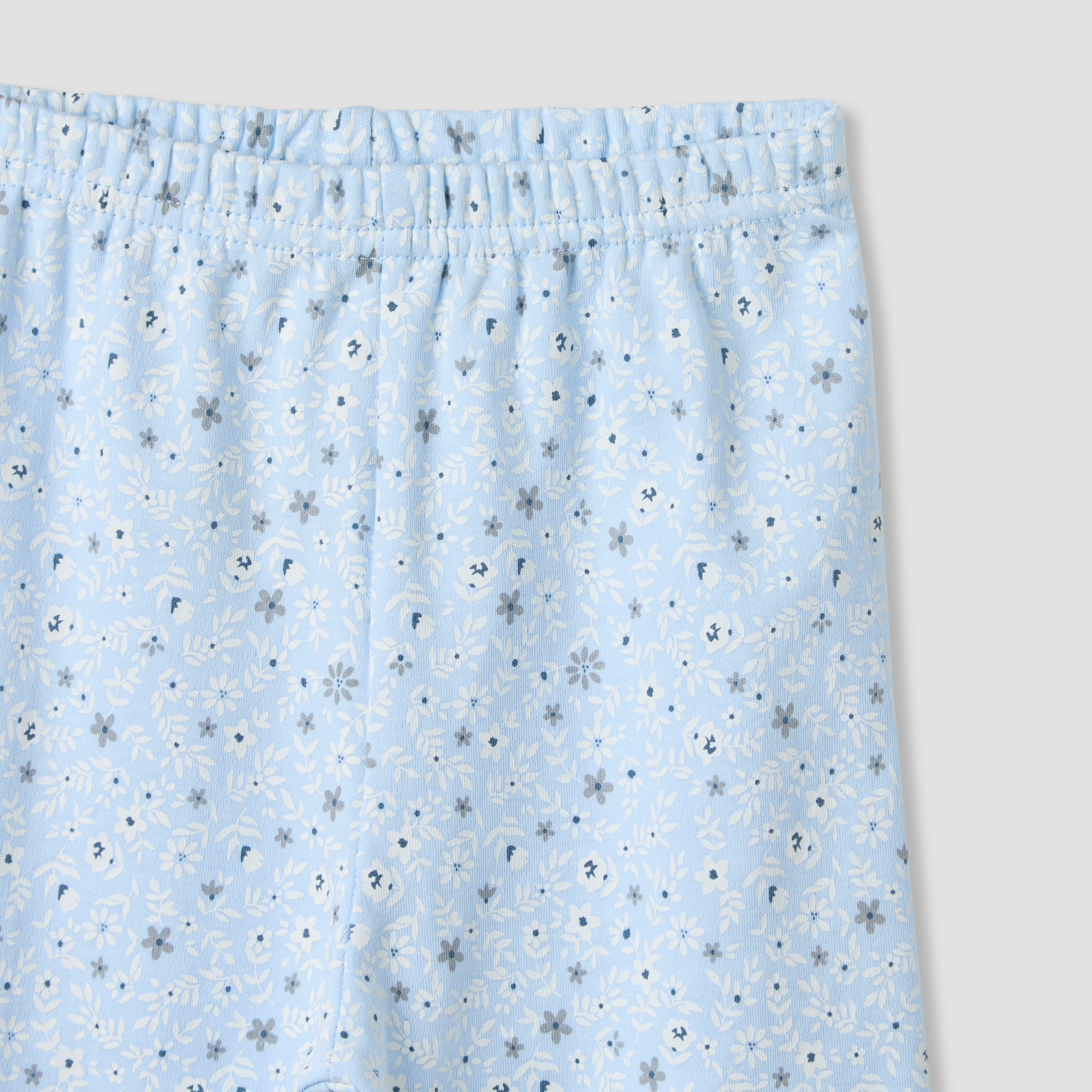 Juniors Embroidered T-shirt and Printed Pyjama Set-baby-girls-clothing-nightwear-pyjamasets-image-6