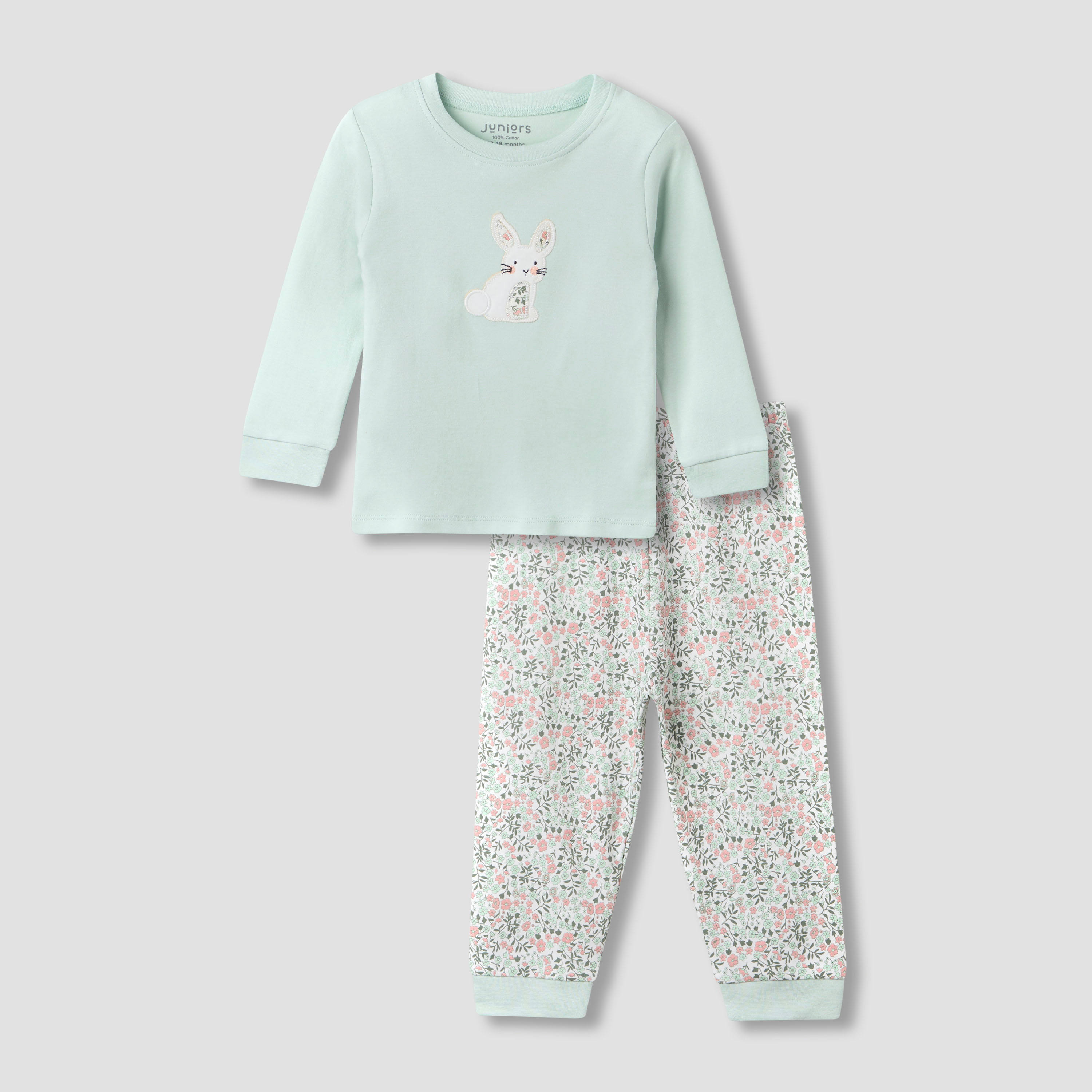 Juniors Pyjama Set with Print - Cotton - Long Sleeves - Round Neck-baby-girls-clothing-nightwear-pyjamasets-image-1