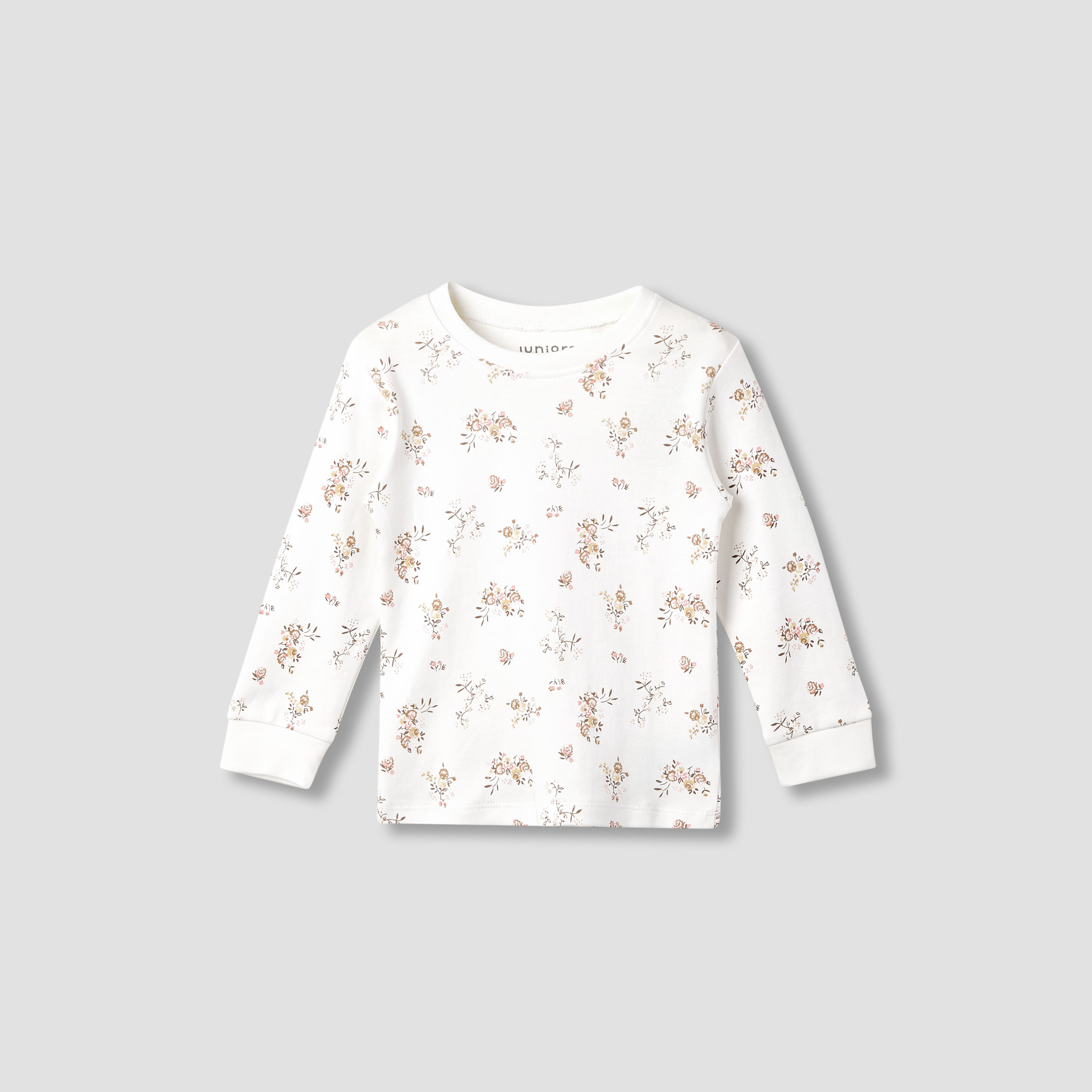 Juniors Printed Ribbed T-shirt and Pyjama Set-baby-girls-clothing-nightwear-pyjamasets-image-3