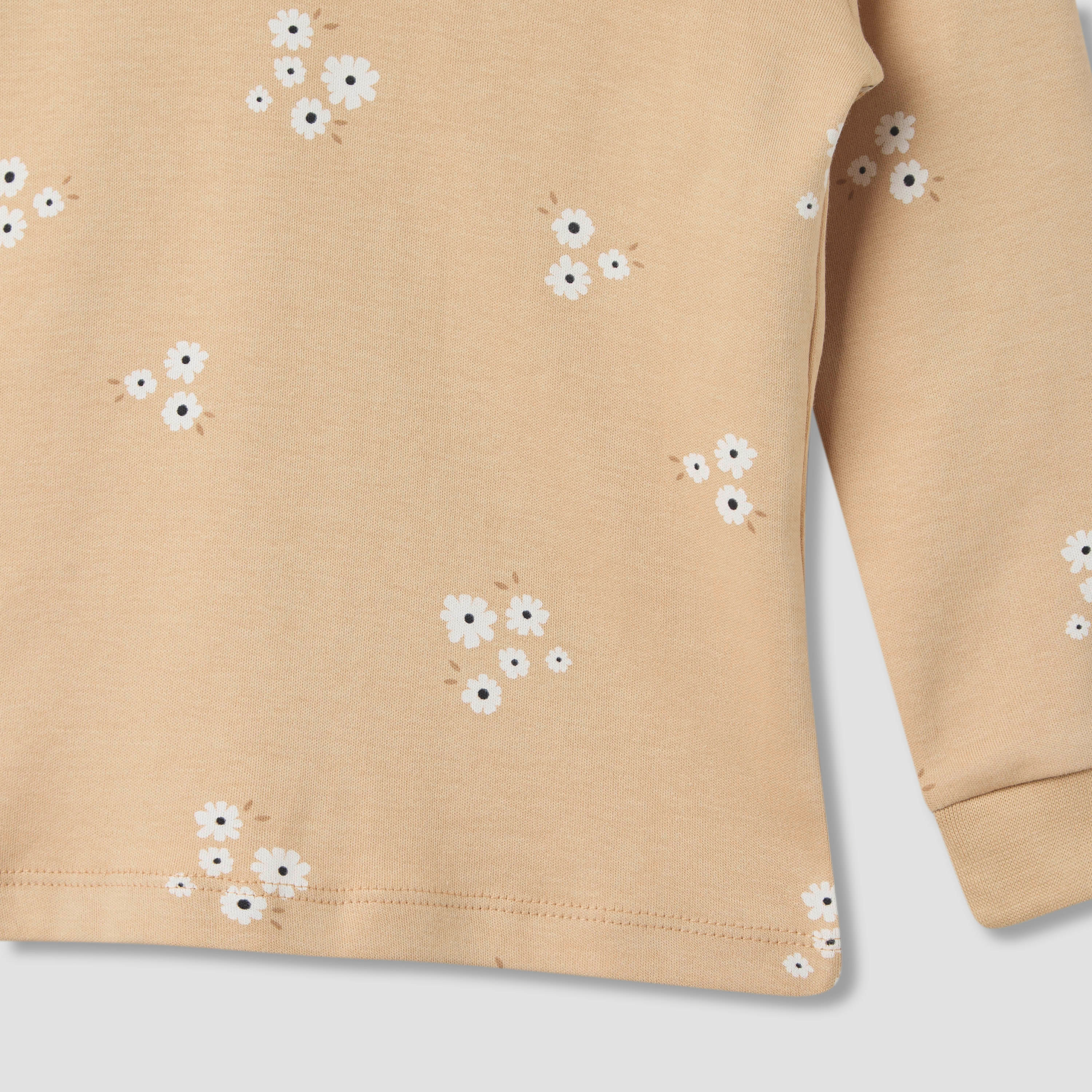 Juniors Floral Print Long Sleeve T-shirt and Pyjama Set-baby-girls-clothing-nightwear-pyjamasets-image-6
