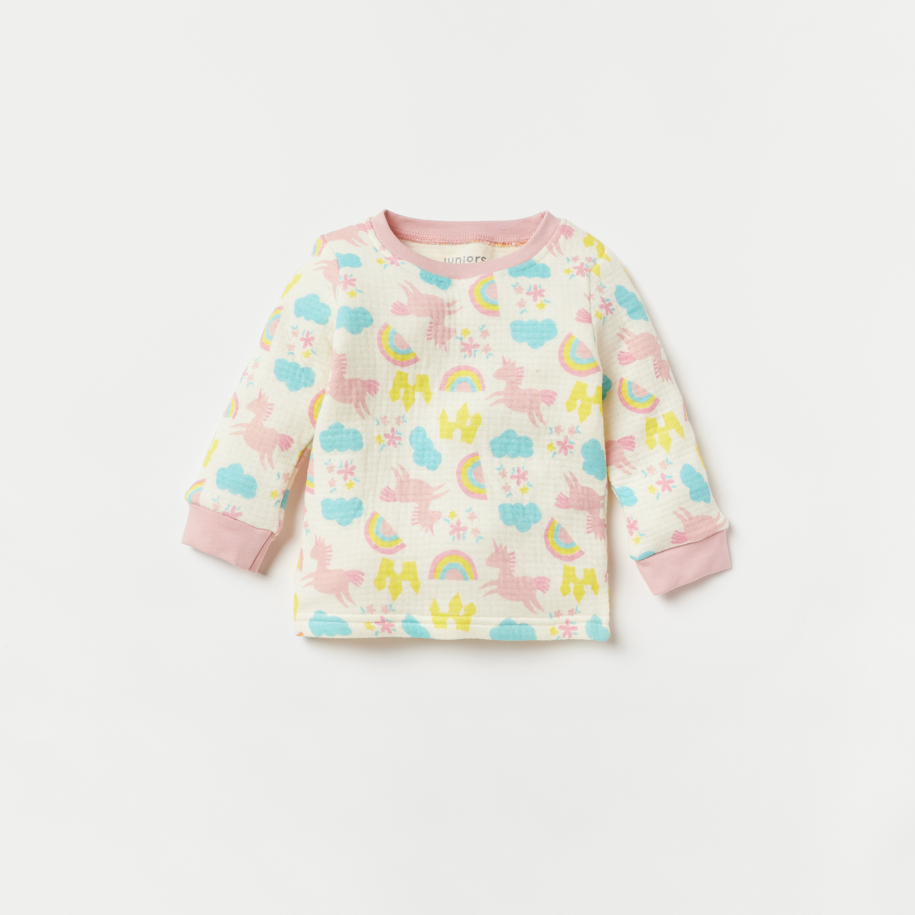 Juniors All Over Print T-shirt and Pyjama Set-baby-girls-clothing-nightwear-pyjamasets-image-3