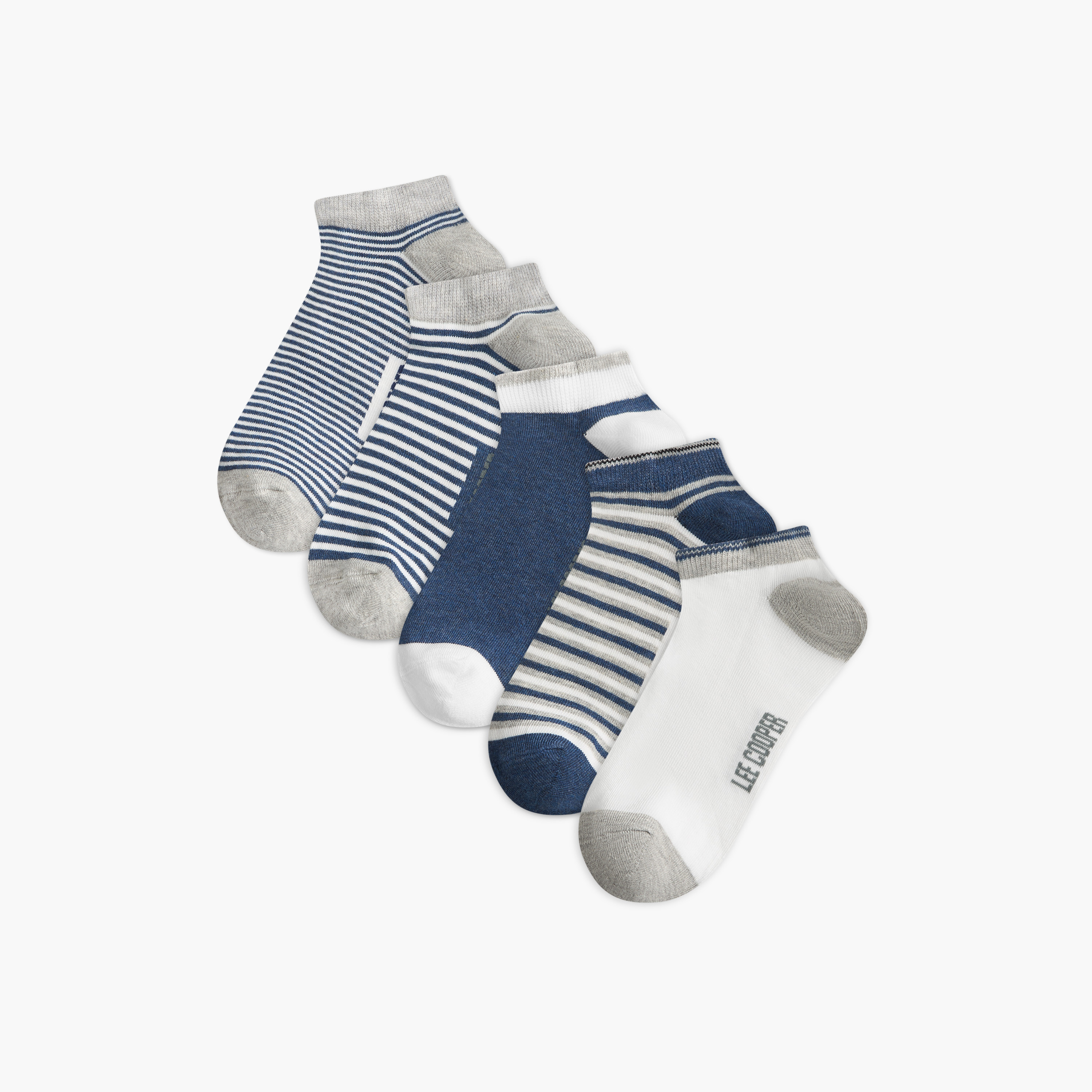 Lee Cooper Assorted Ankle Length Socks - Set of 5-women-socksandstockings-image-1