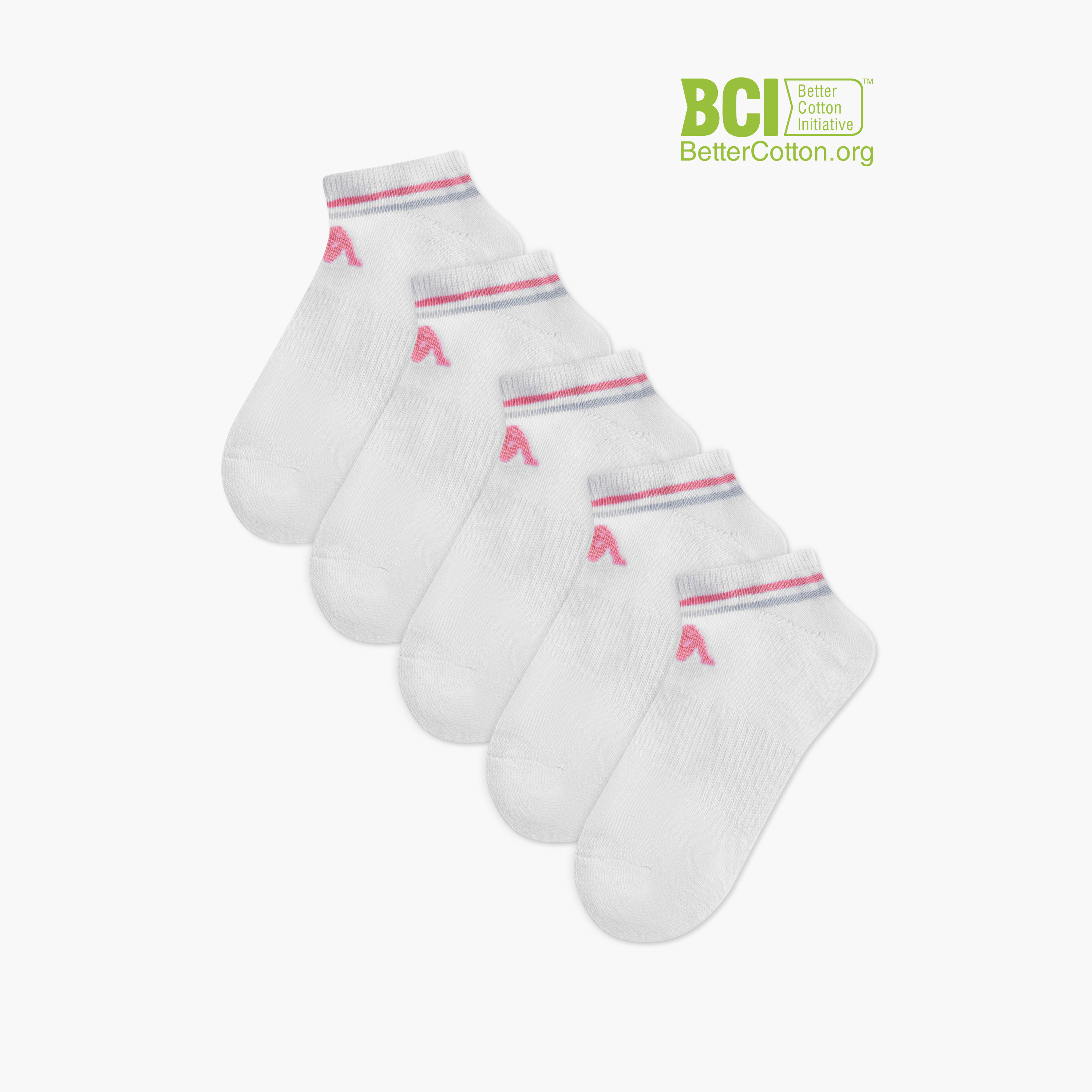طقم جوارب موسّدة نصف وبرية 5 أزواج مقلمة بطول الكاحل من كابا-girls-accessories-socks-image-1