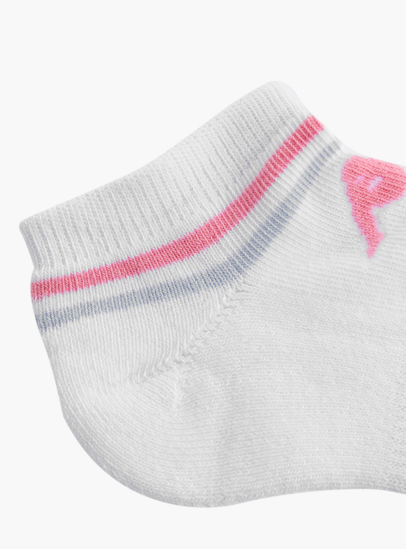 طقم جوارب موسّدة نصف وبرية 5 أزواج مقلمة بطول الكاحل من كابا-girls-accessories-socks-image-5