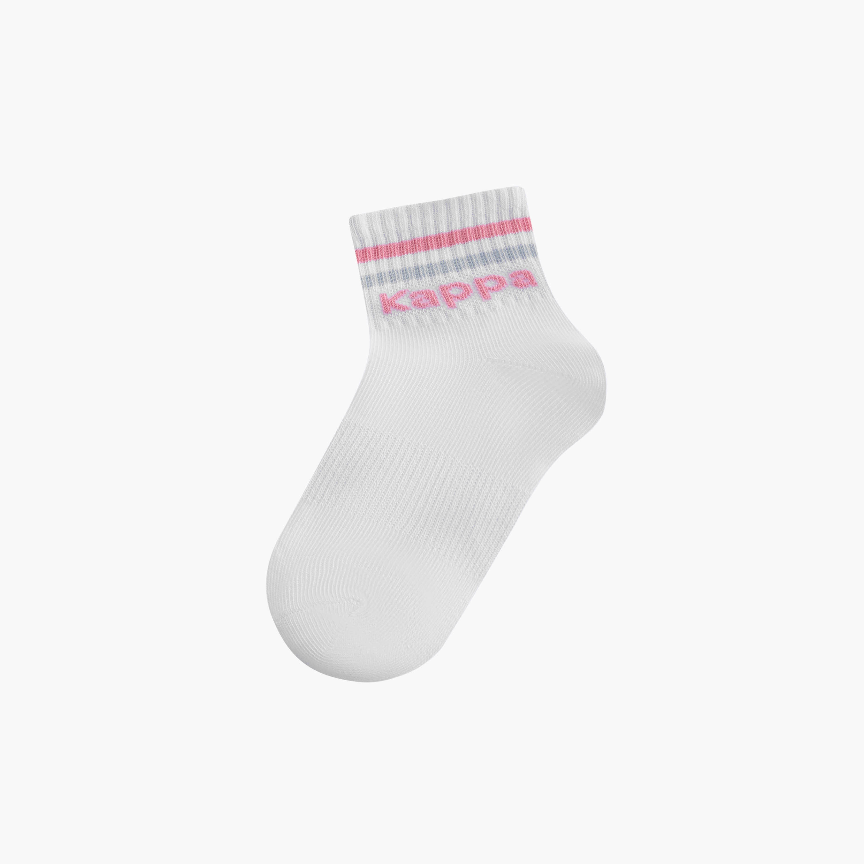 طقم جوارب 5 أزواج بطول الكاحل وطبعات الشعار من كابا-girls-accessories-socks-image-2