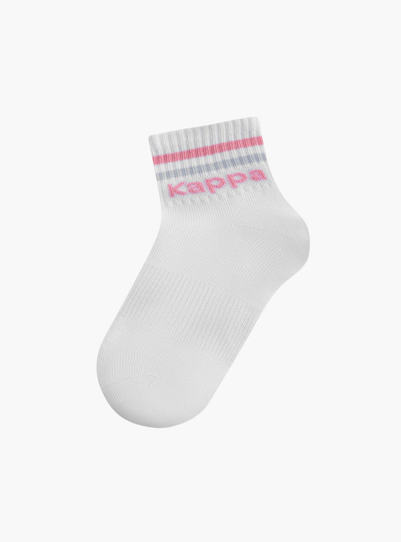 طقم جوارب 5 أزواج بطول الكاحل وطبعات الشعار من كابا-girls-accessories-socks-image-2