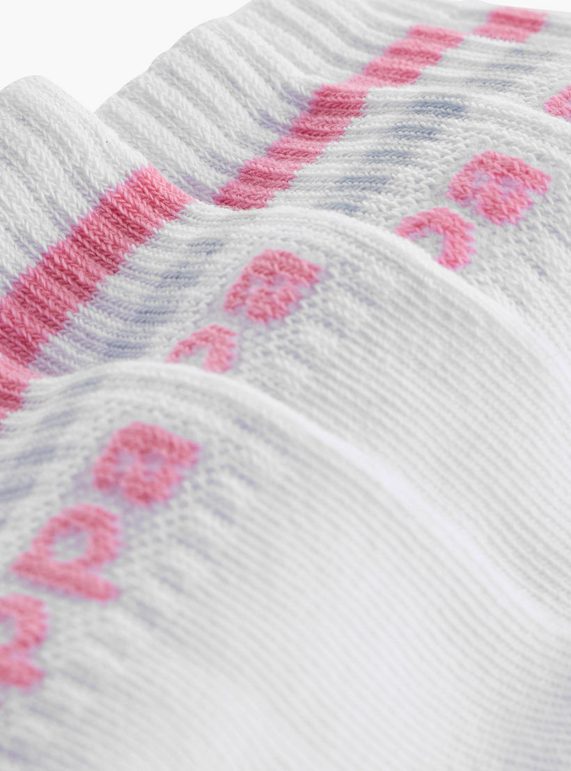طقم جوارب 5 أزواج بطول الكاحل وطبعات الشعار من كابا-girls-accessories-socks-image-3