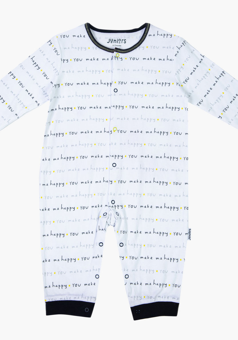 Juniors All-Over Print Sleepsuit with Long Sleeves-Sleepsuits-image-0