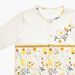 Juniors Floral Print Sleepsuit with Round Neck and Long Sleeves-Sleepsuits-thumbnail-1