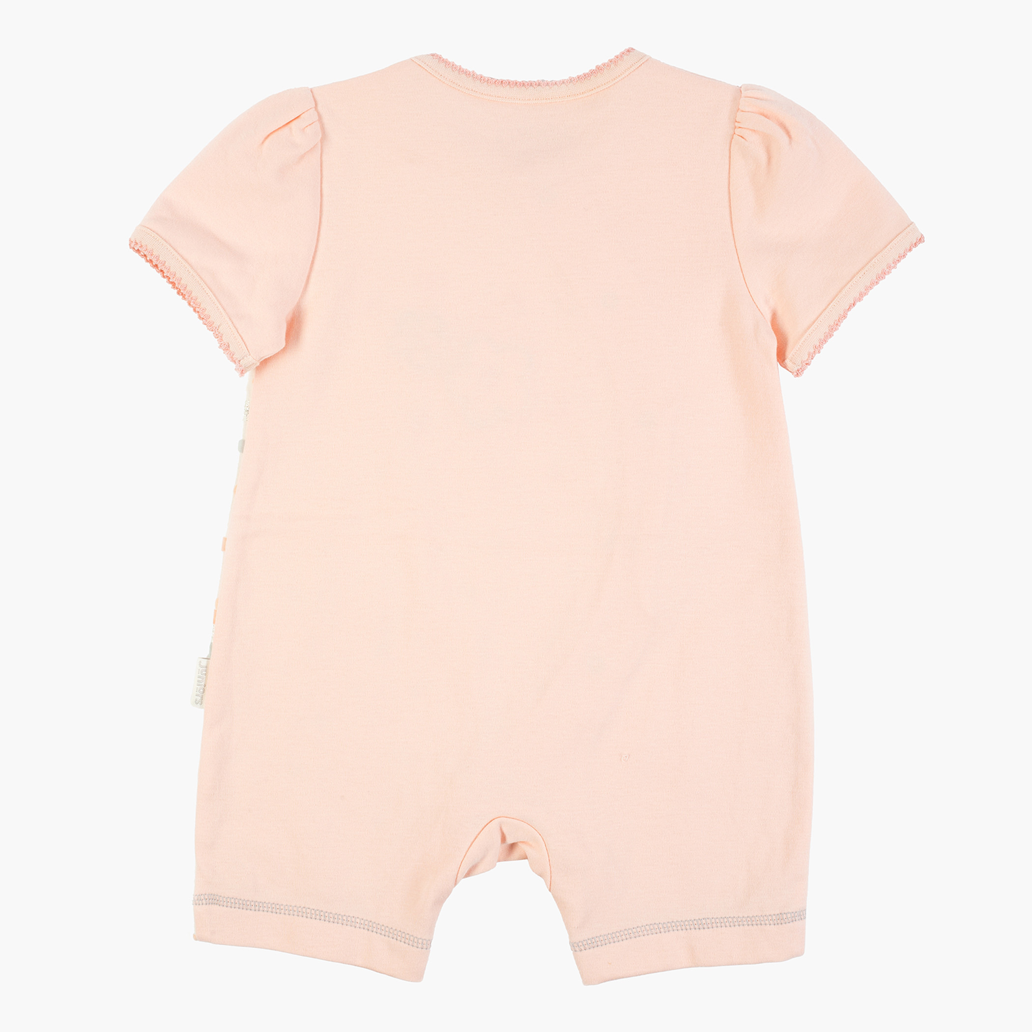 Juniors Printed Romper with Short Sleeves and Snap Button Closure-baby-girls-clothing-rompers-image-3