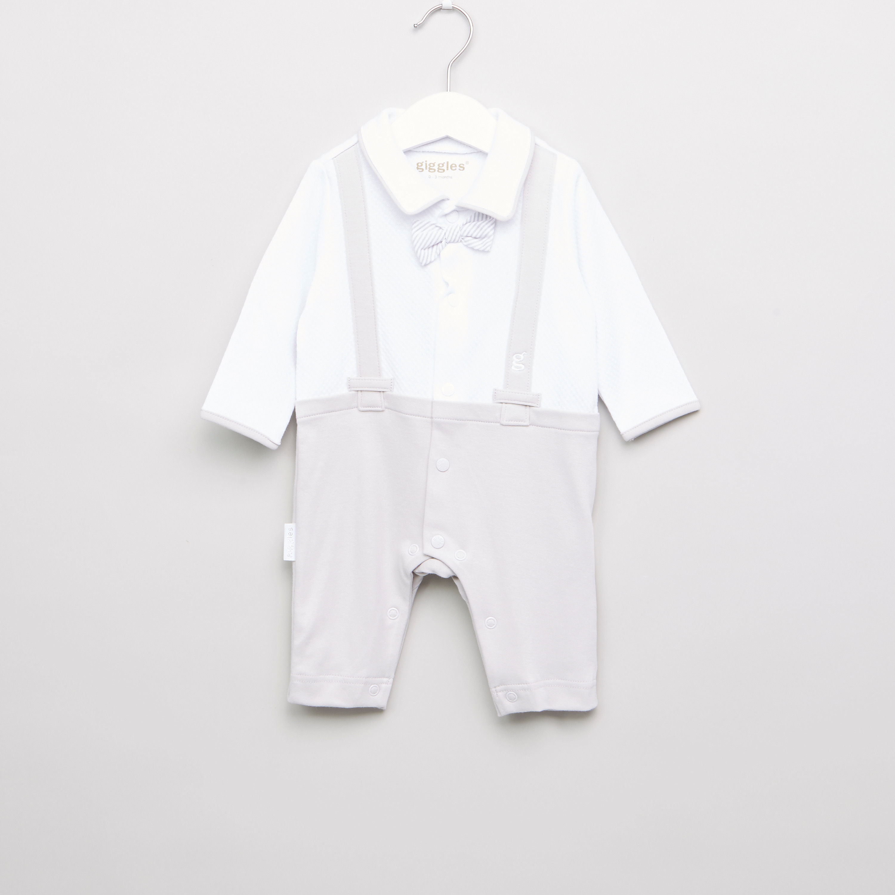 Juniors Sleepsuit with Button Closure and Bow Accent-baby-girls-clothing-nightwear-sleepsuits-image-1