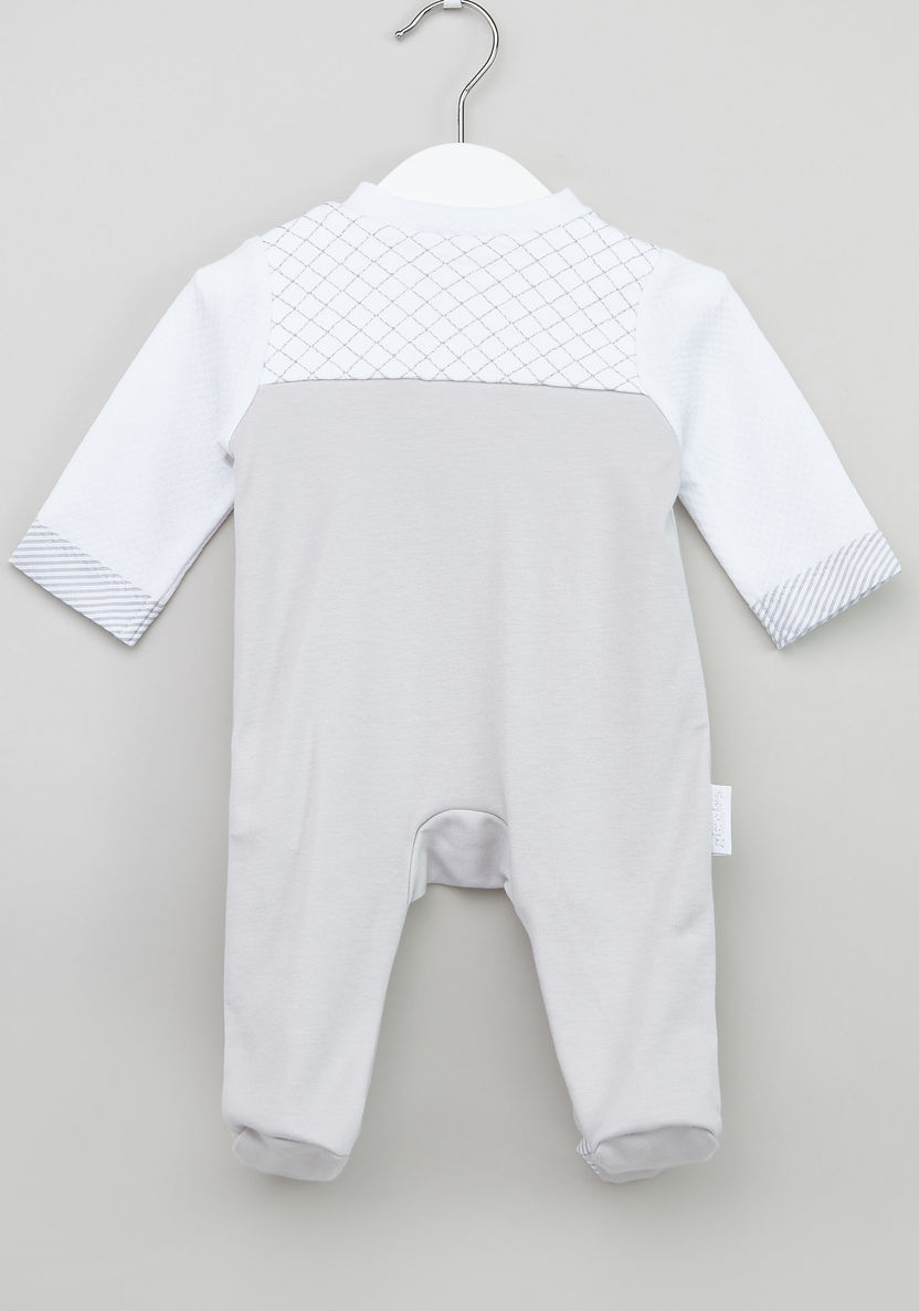 Giggles Stitch Detail Long Sleeves Closed Feet Sleepsuit-Sleepsuits-image-2