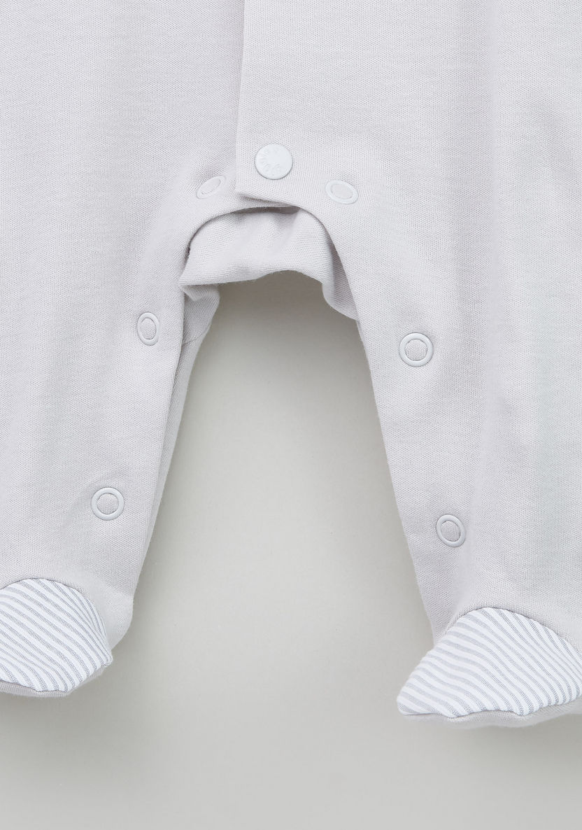 Giggles Stitch Detail Long Sleeves Closed Feet Sleepsuit-Sleepsuits-image-3