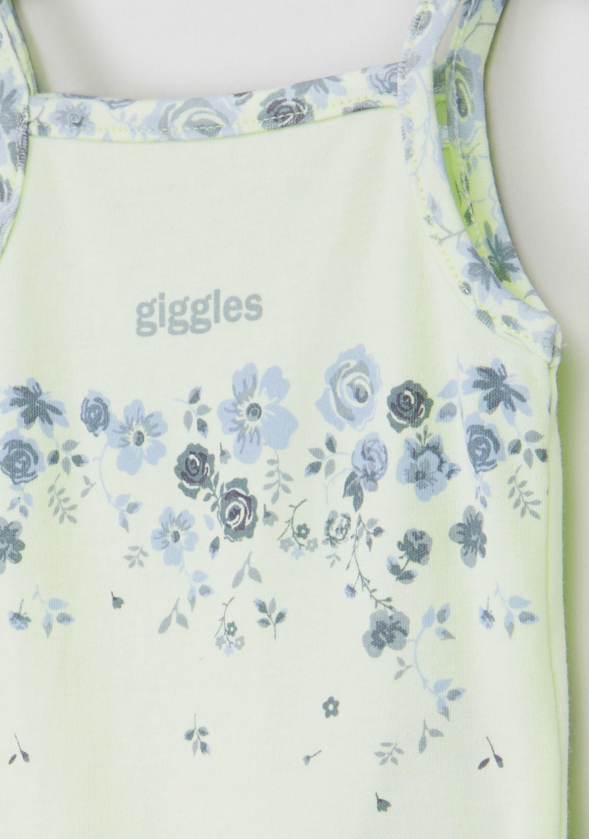 Giggles Floral Printed Bodysuit-Bodysuits-image-1