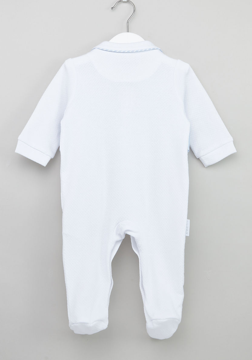 Giggles Panelled Closed Feet Sleepsuit with Long Sleeves-Sleepsuits-image-2