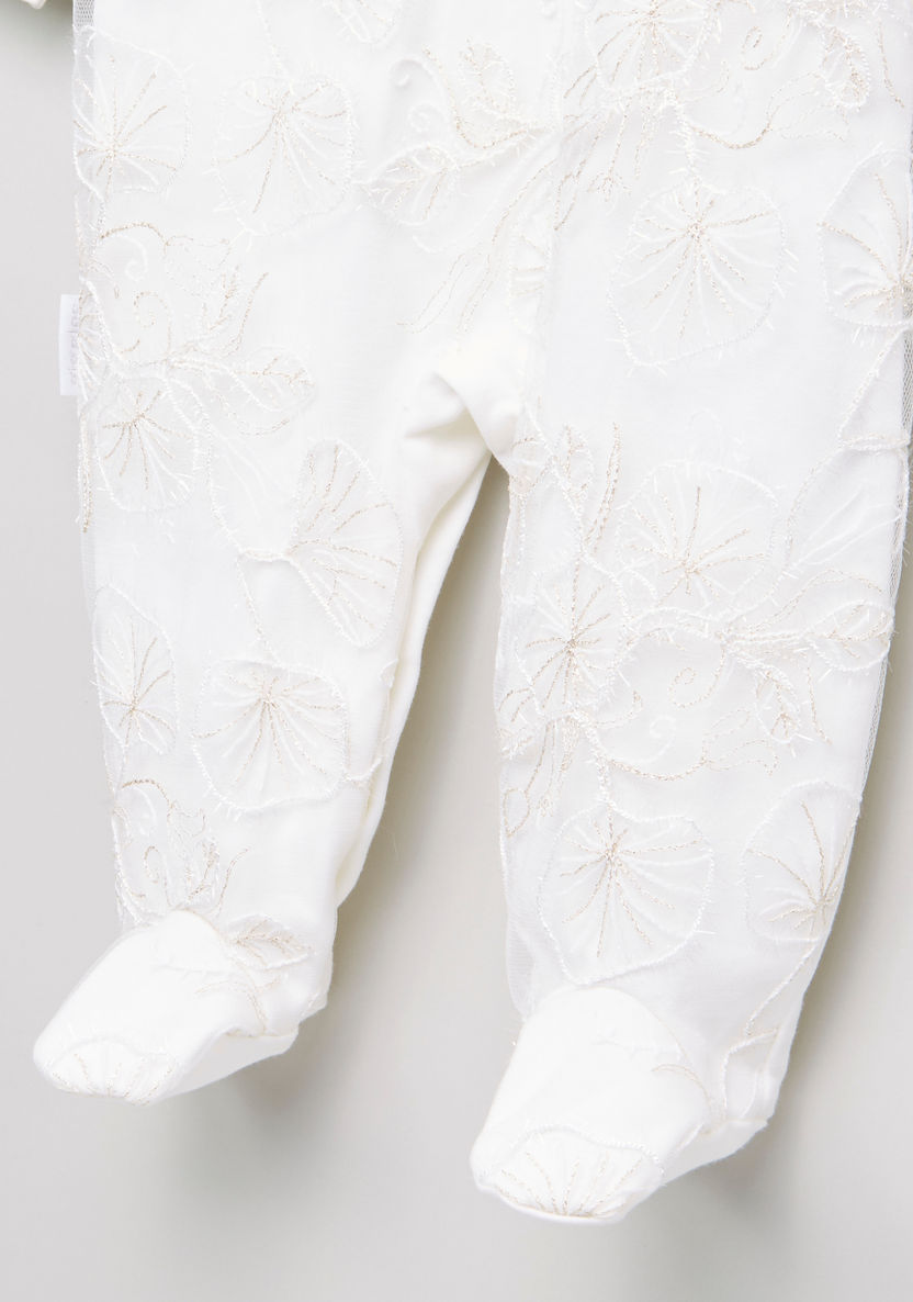 Giggles Embroidered Closed Feet Sleepsuit-Sleepsuits-image-1