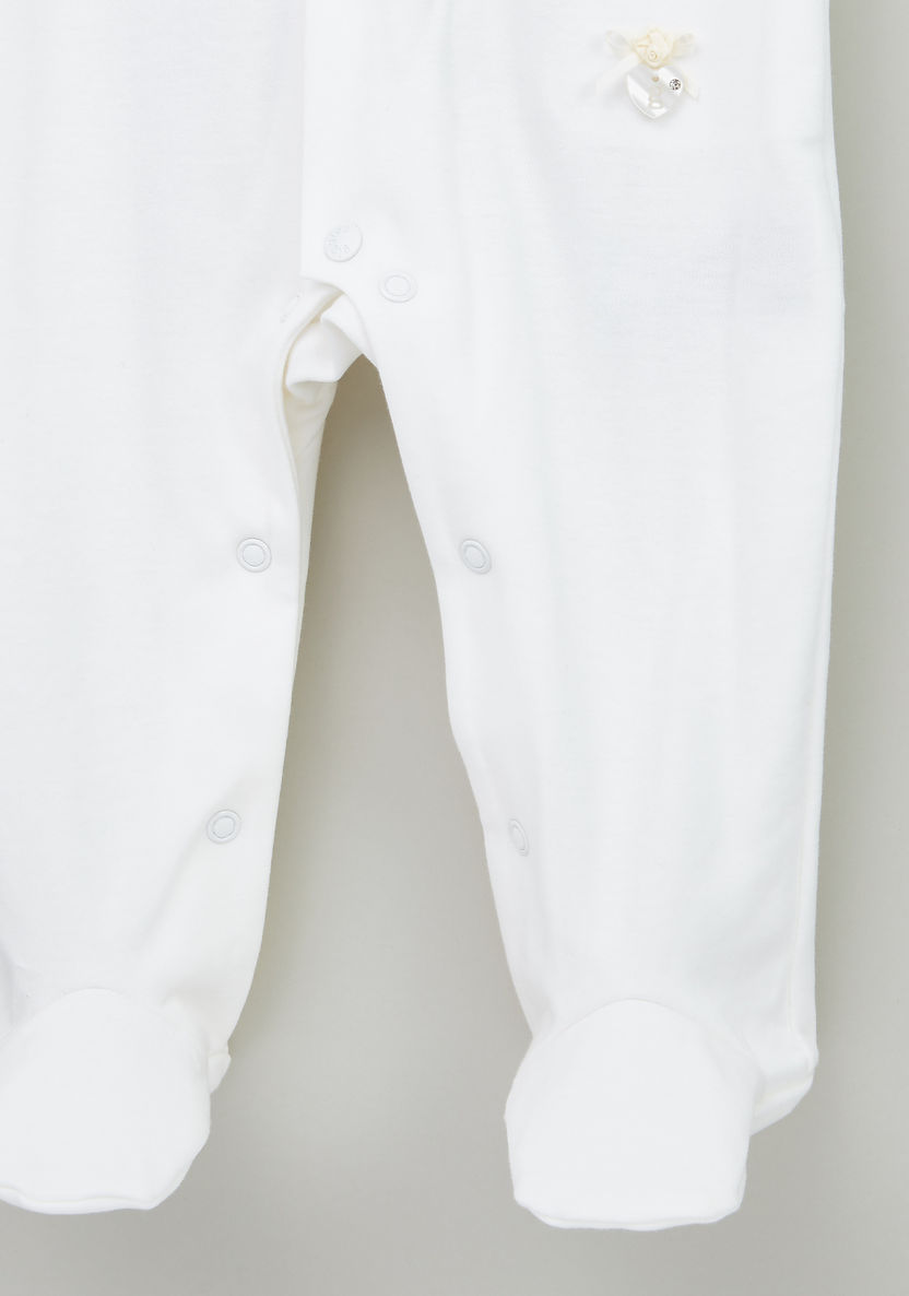 Giggles Embroidered Closed Feet Sleepsuit-Sleepsuits-image-3