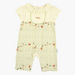 Giggles Textured Romper with Short Sleeves and Ruffle Detail-Rompers%2C Dungarees and Jumpsuits-thumbnail-0