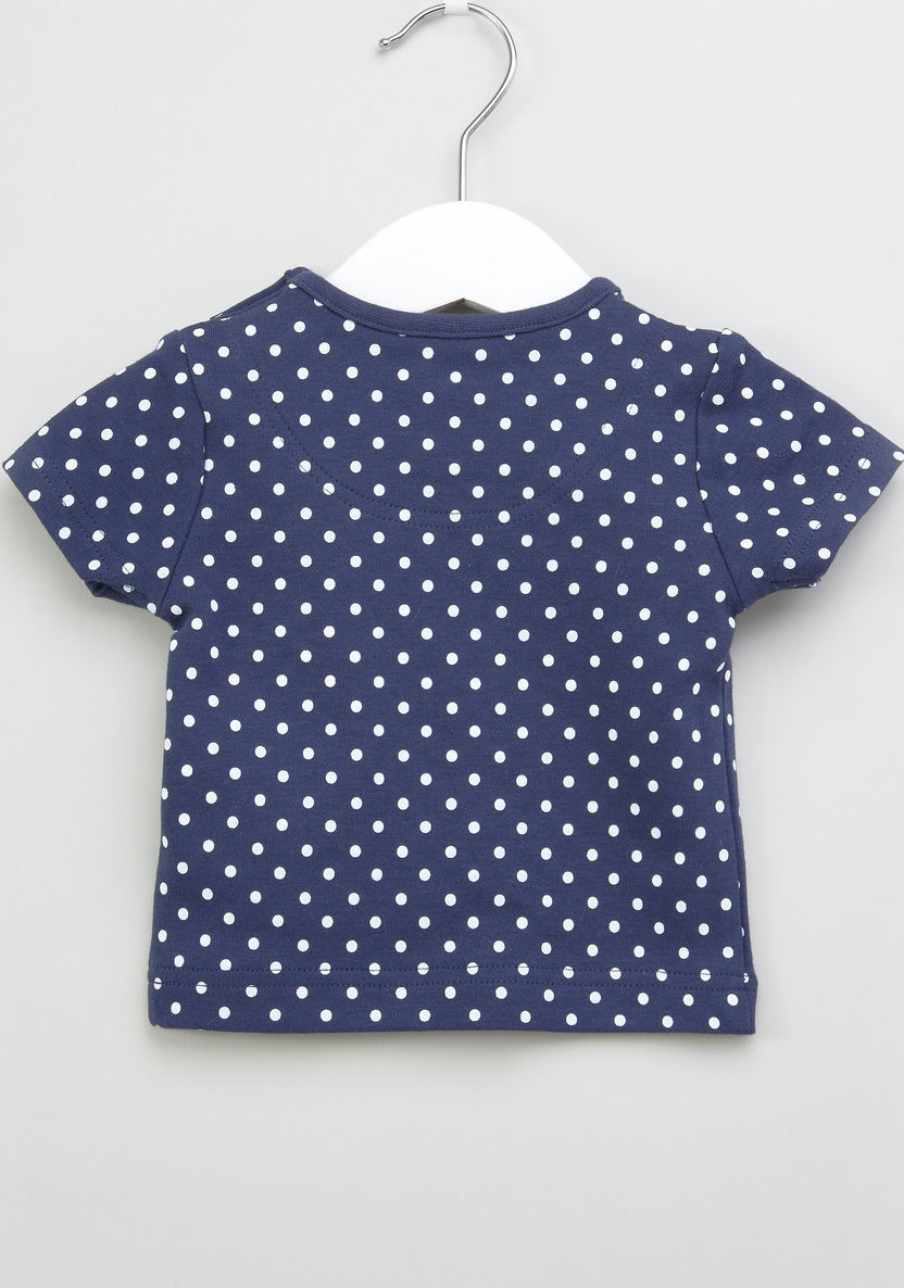 Juniors Printed T-shirt with Dungarees-Clothes Sets-image-7