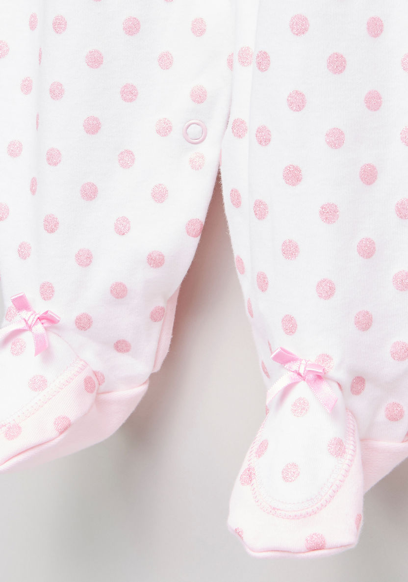 Juniors Polka Dot Printed Closed Feet Sleepsuit-Sleepsuits-image-1