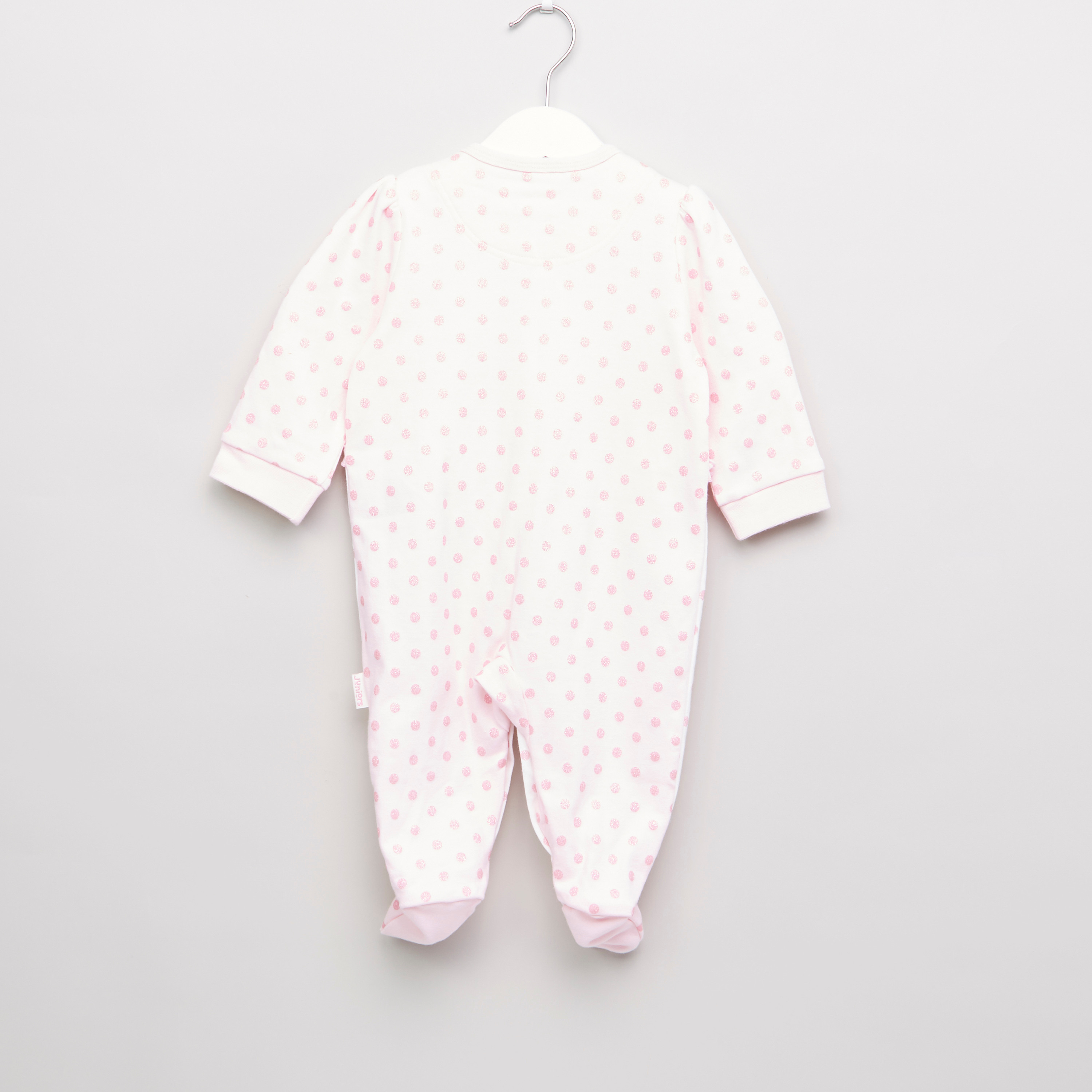 Juniors Polka Dot Printed Closed Feet Sleepsuit-baby-girls-clothing-nightwear-sleepsuits-image-3