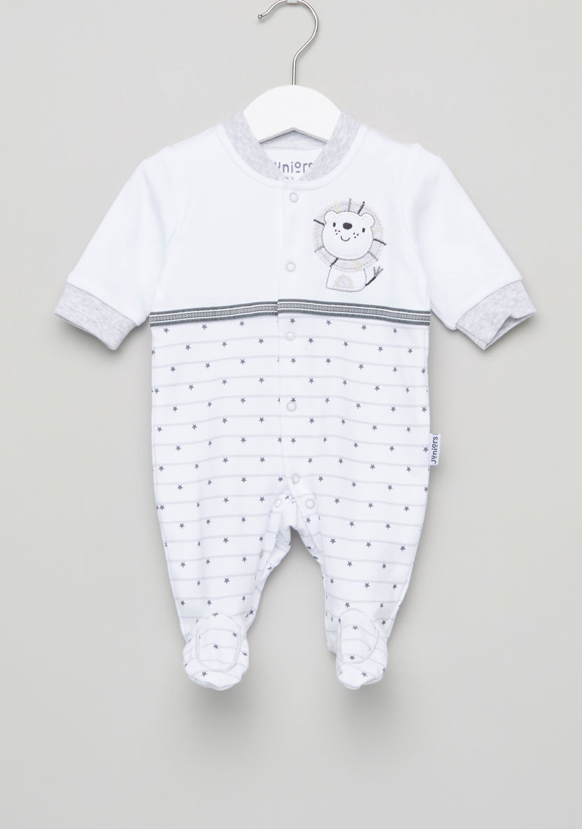 Juniors Applique Detail and Printed Sleepsuit-Sleepsuits-image-0