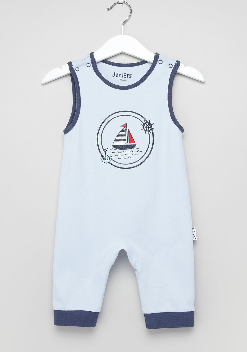Juniors Striped T-shirt with Sleeveless Sleepsuit-Clothes Sets-image-4