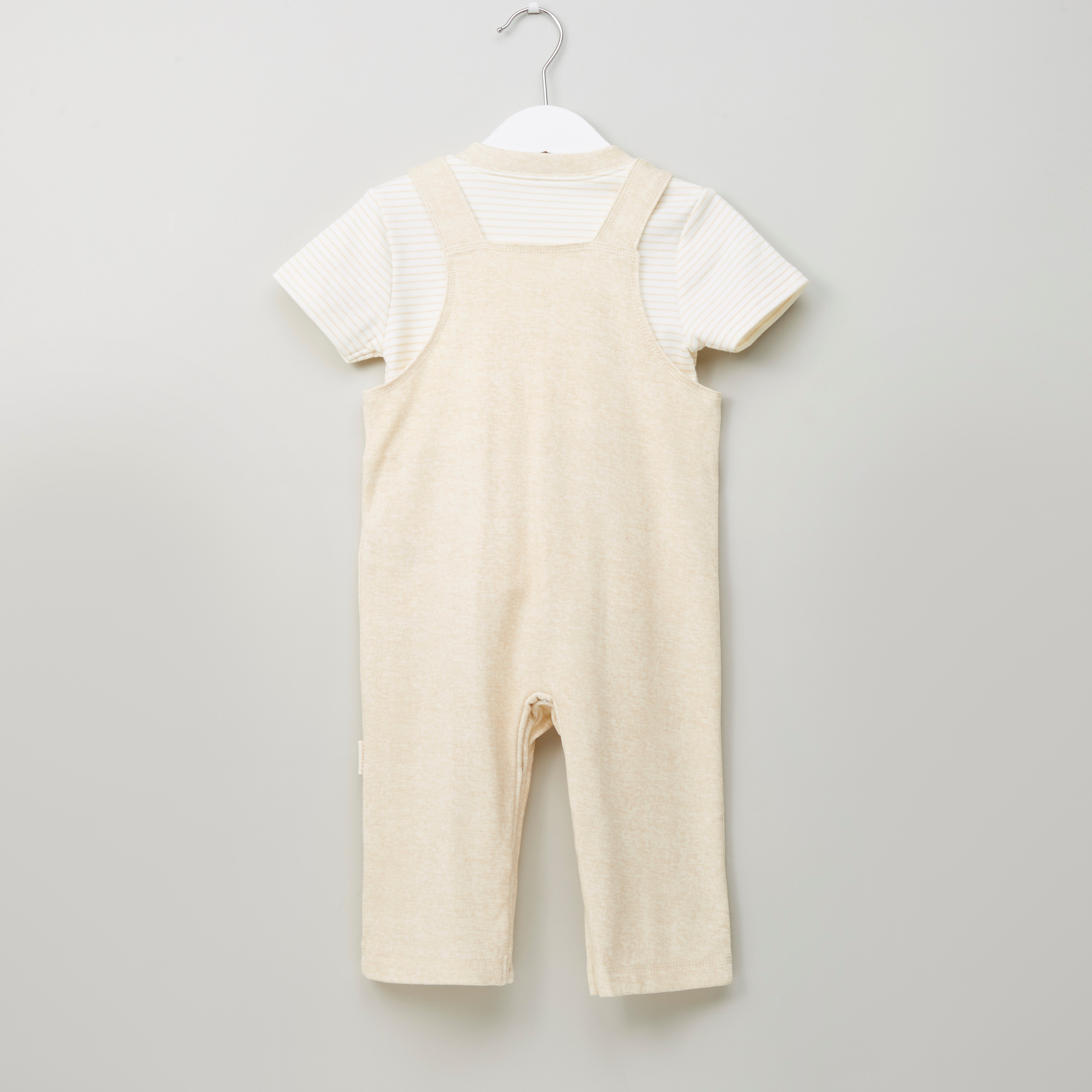 طقم دنغري وتيشيرت مخطط من جونيورز-baby-boys-clothing-winterwear-rompers-image-3