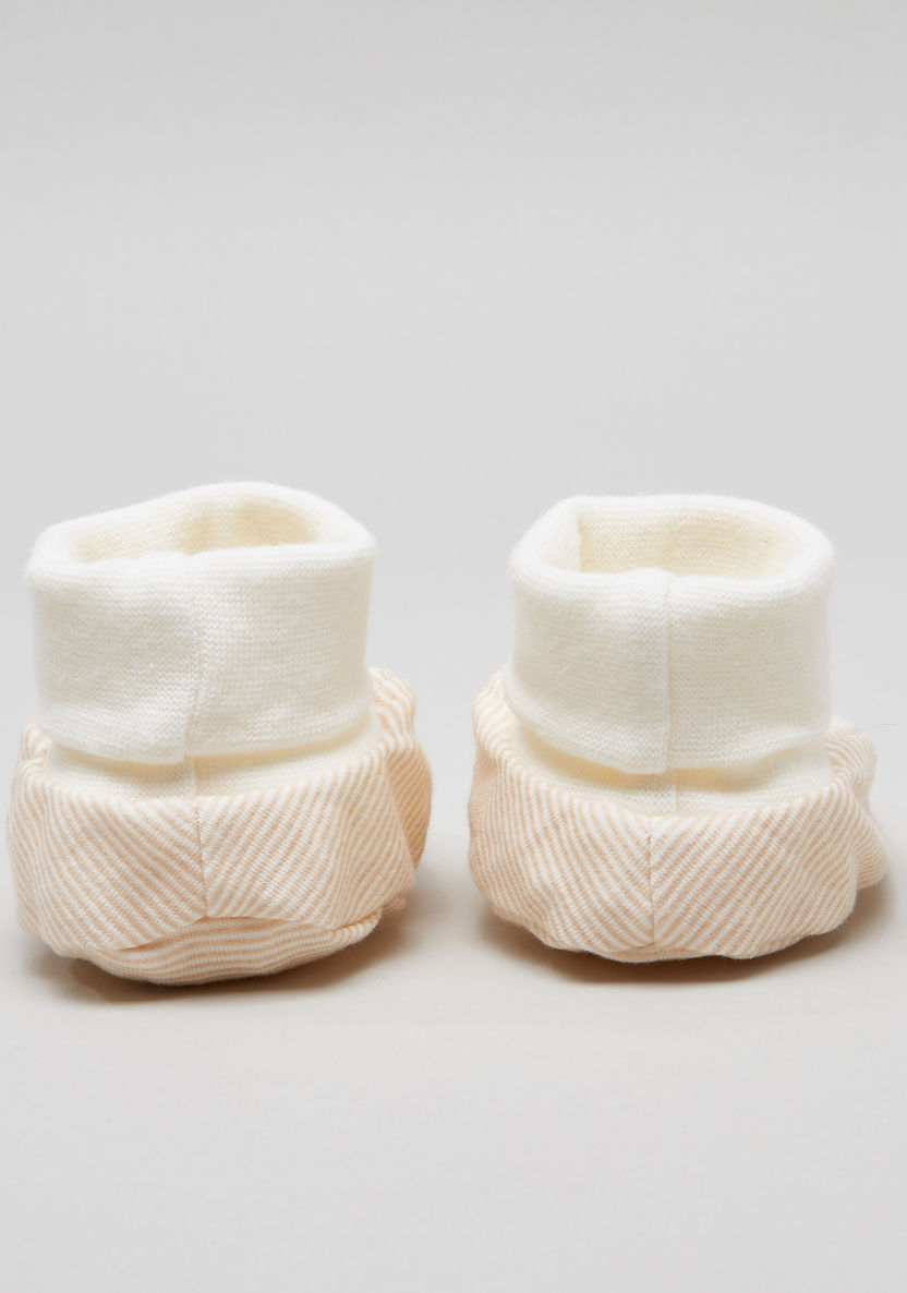 Juniors Striped Booties with Applique-Booties-image-2