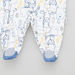 Juniors Bear Print Closed Feet Sleepsuit with Long Sleeves-Sleepsuits-thumbnail-3