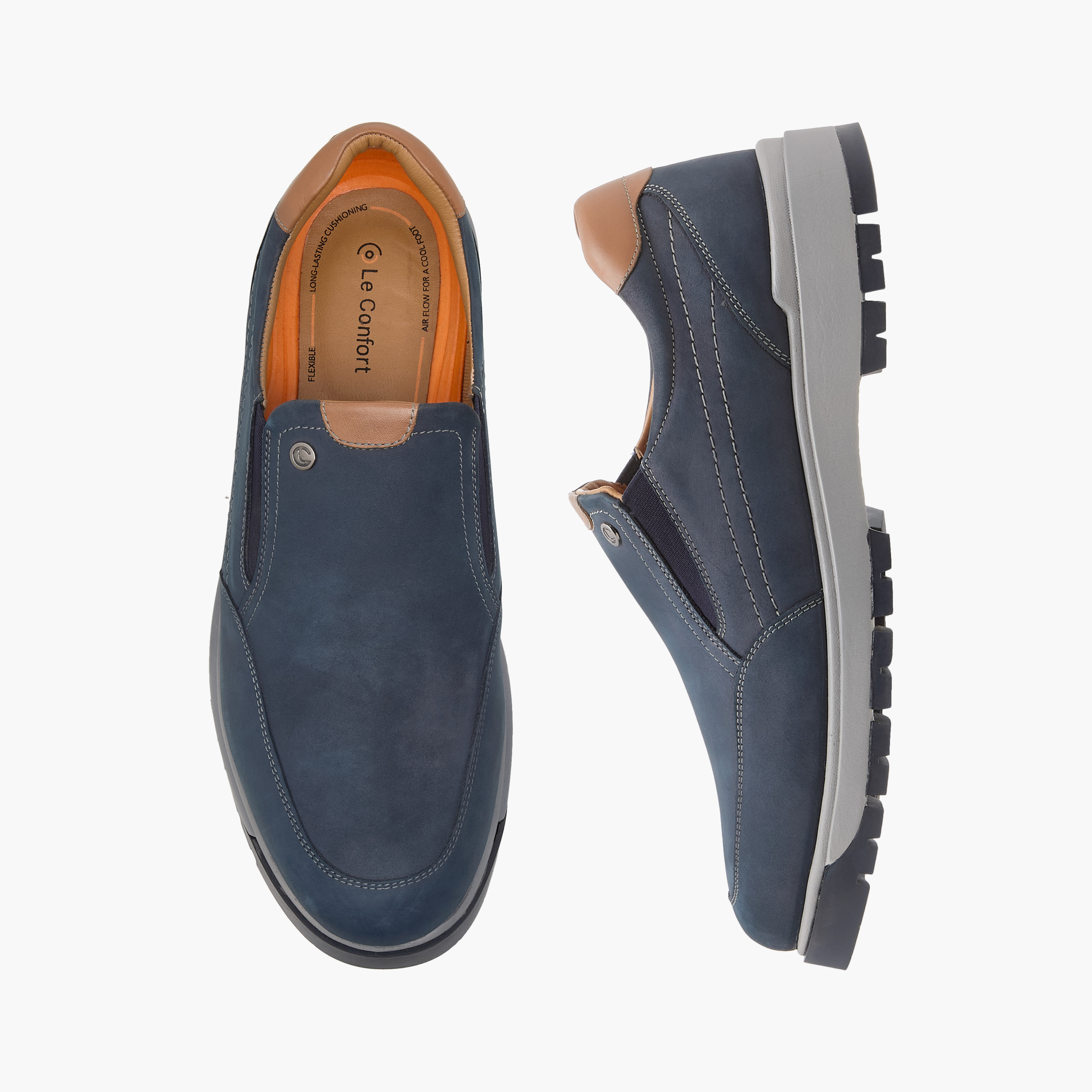 Le Confort Solid Slip-On Loafers-men-shoes-loafersandmoccasins-image-1