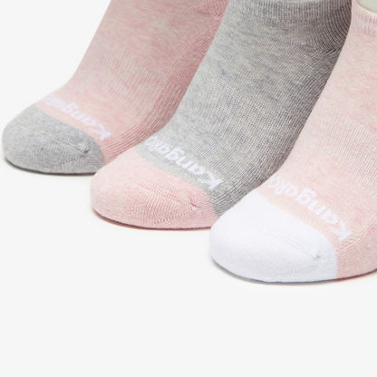 KangaROOS Logo Print Ankle Length Socks - Set of 3-Women%27s Socks-image-1