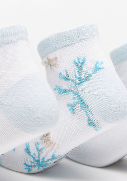 Set of 3 - Disney Frozen Print Ankle Length Socks