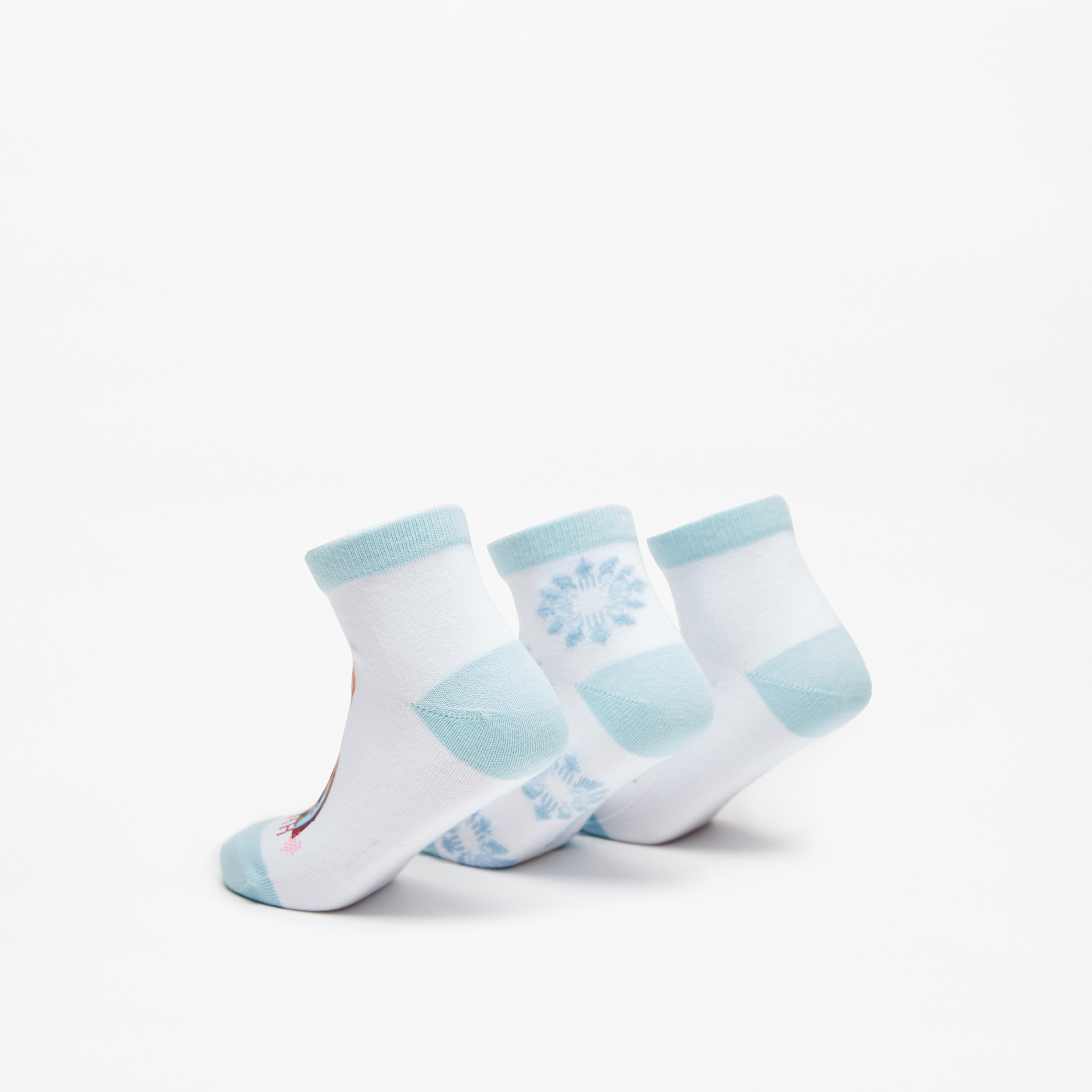 طقم جوارب 3 أزواج طول الكاحل بطبعات من ديزني-girls-accessories-socks-image-3