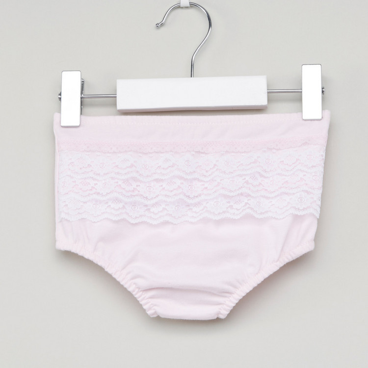 Juniors Lace Detail Briefs with Elasticised Waistband