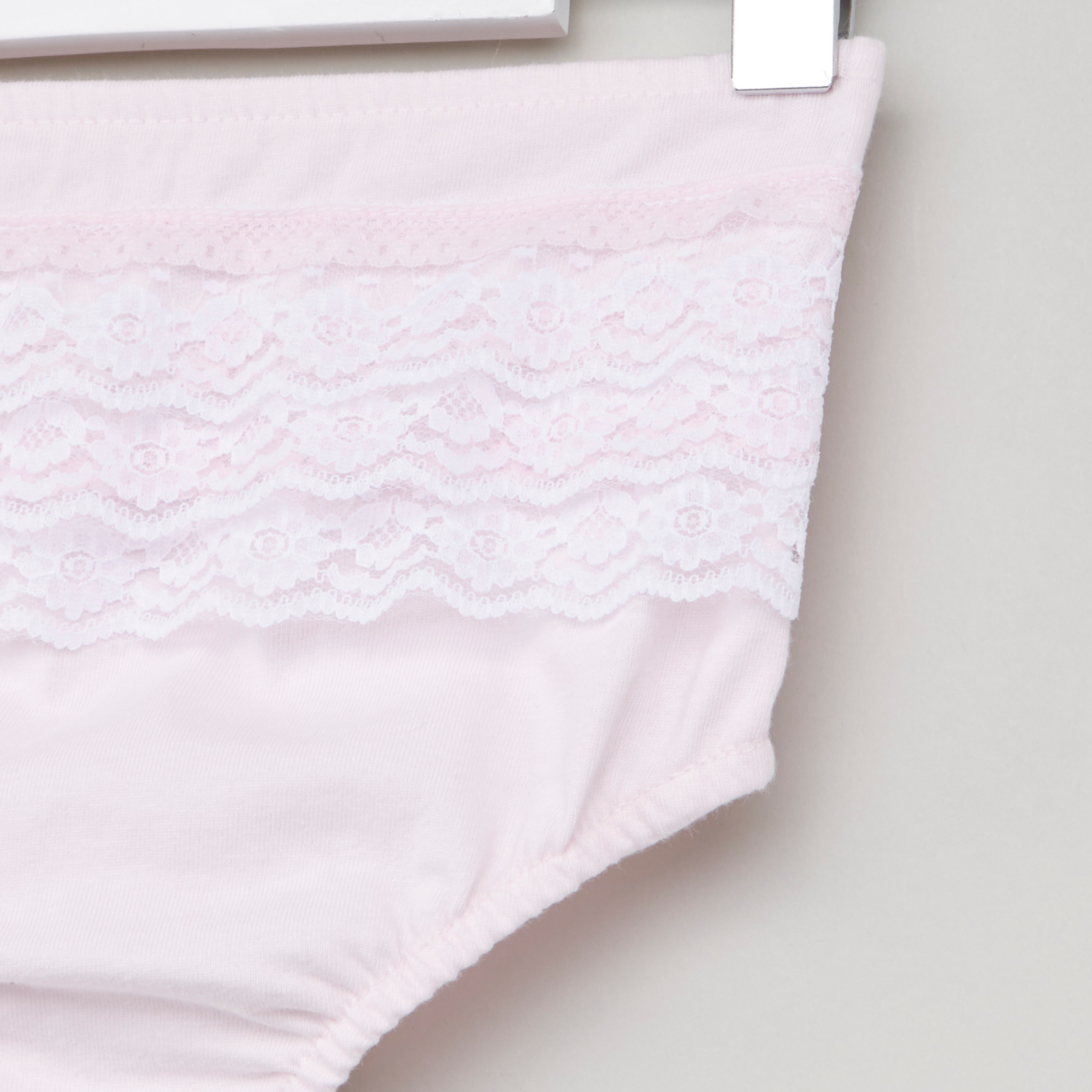 Juniors Lace Detail Briefs with Elasticised Waistband-baby-girls-clothing-innerwear-image-2