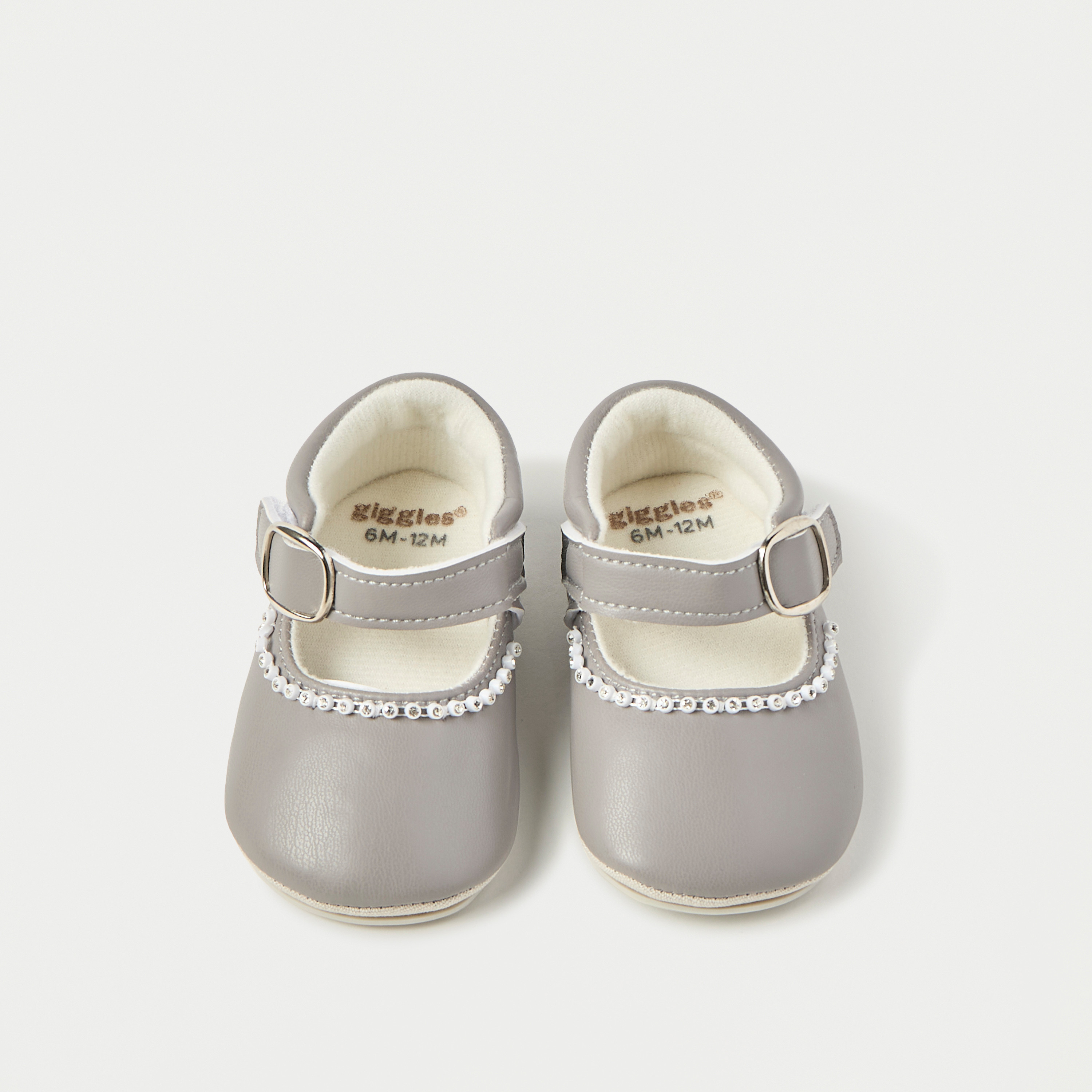 Giggles Bead Embellished Booties with Buckle Closure-baby-girls-shoes-booties-image-5