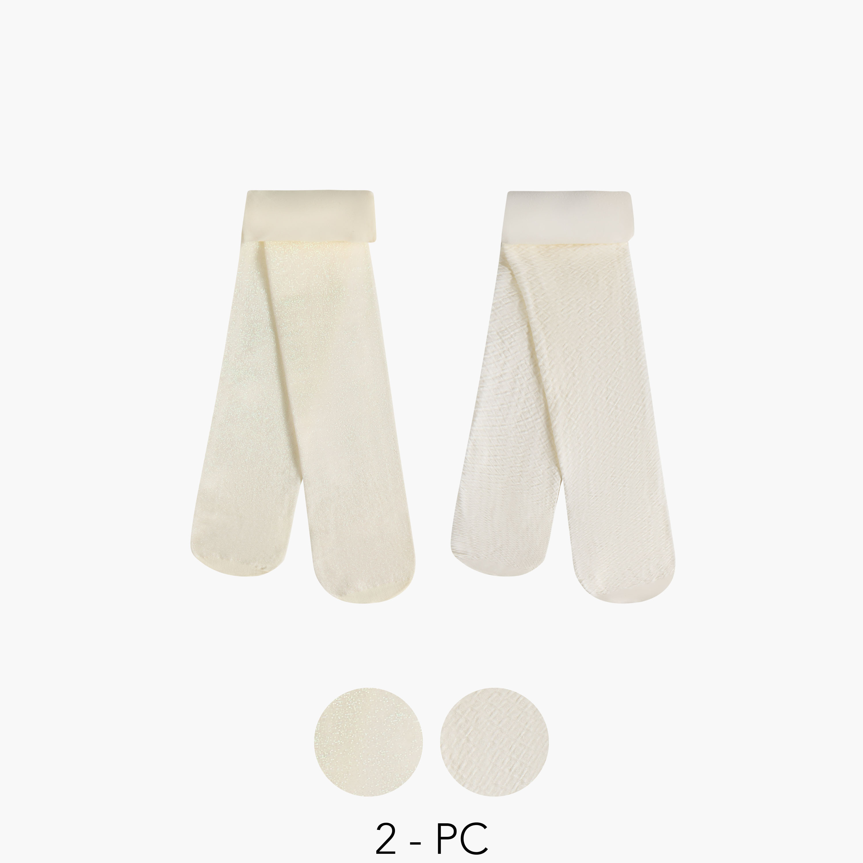 Pack of 2 Celeste Girls Tights Elasticated Waistband-girls-accessories-socks-image-1