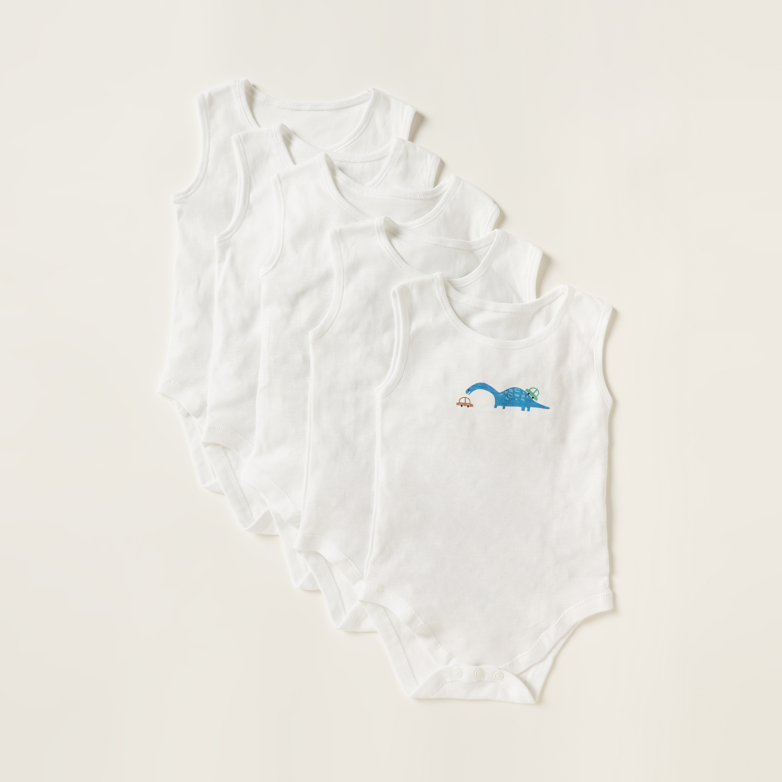 Juniors Printed Sleeveless Bodysuit - Set of 5-baby-boys-clothing-multipacks-image-1